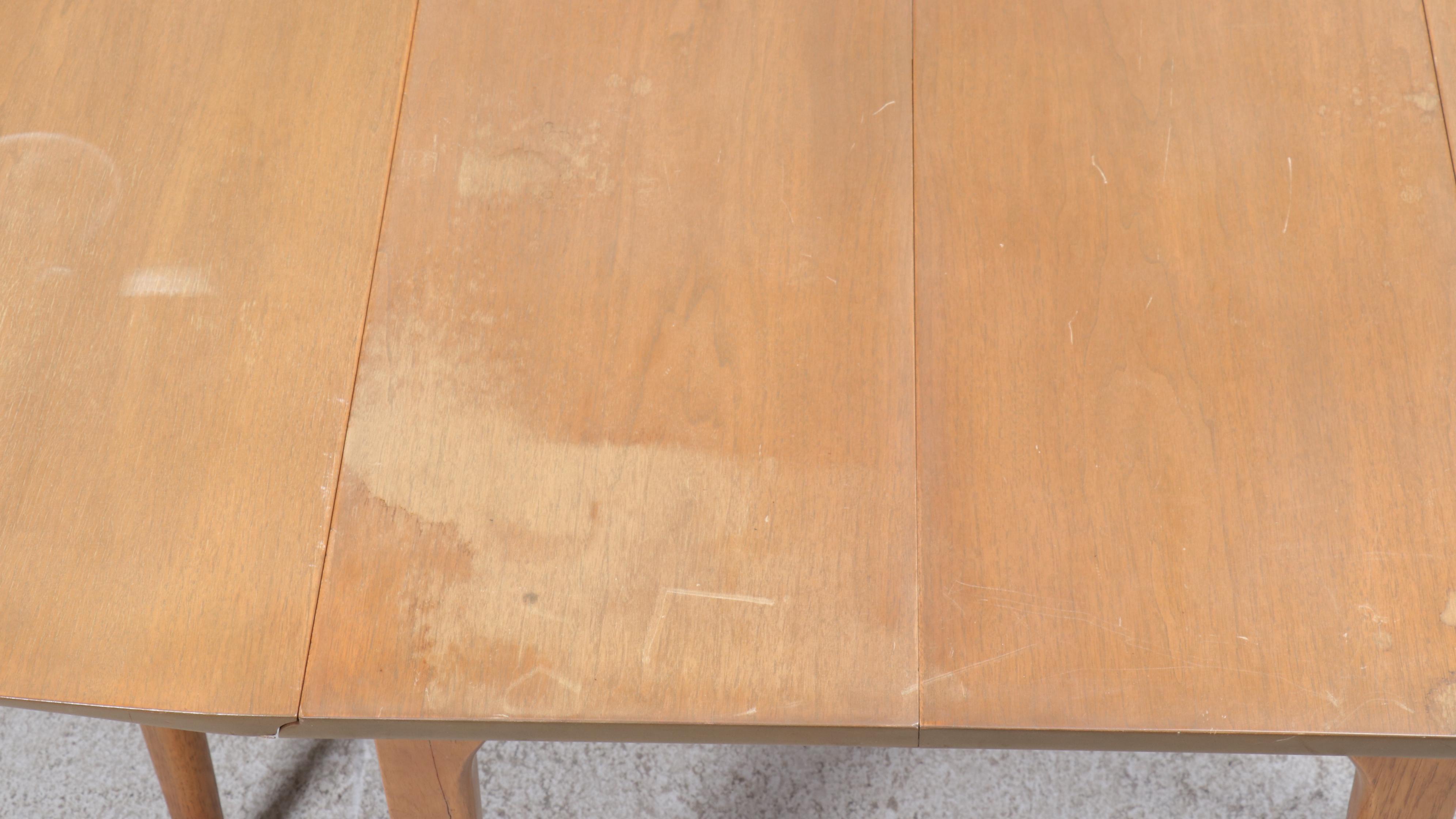 Drexel "Profile" Mid Century Modern Walnut Extending Drop-Leaf Dining Table