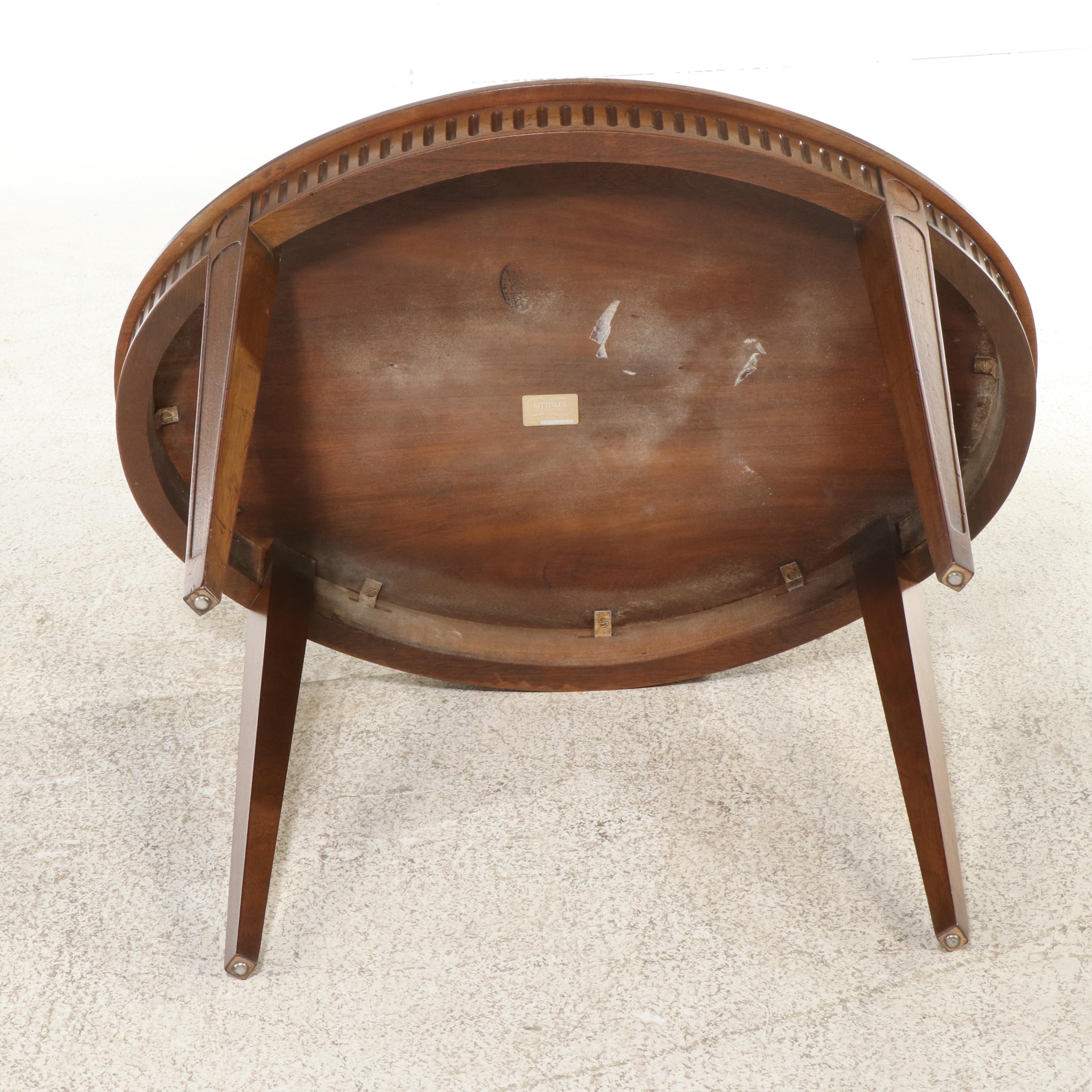 Kittinger "Old Dominion" Federal Style Walnut Side Table, Late 20th Century