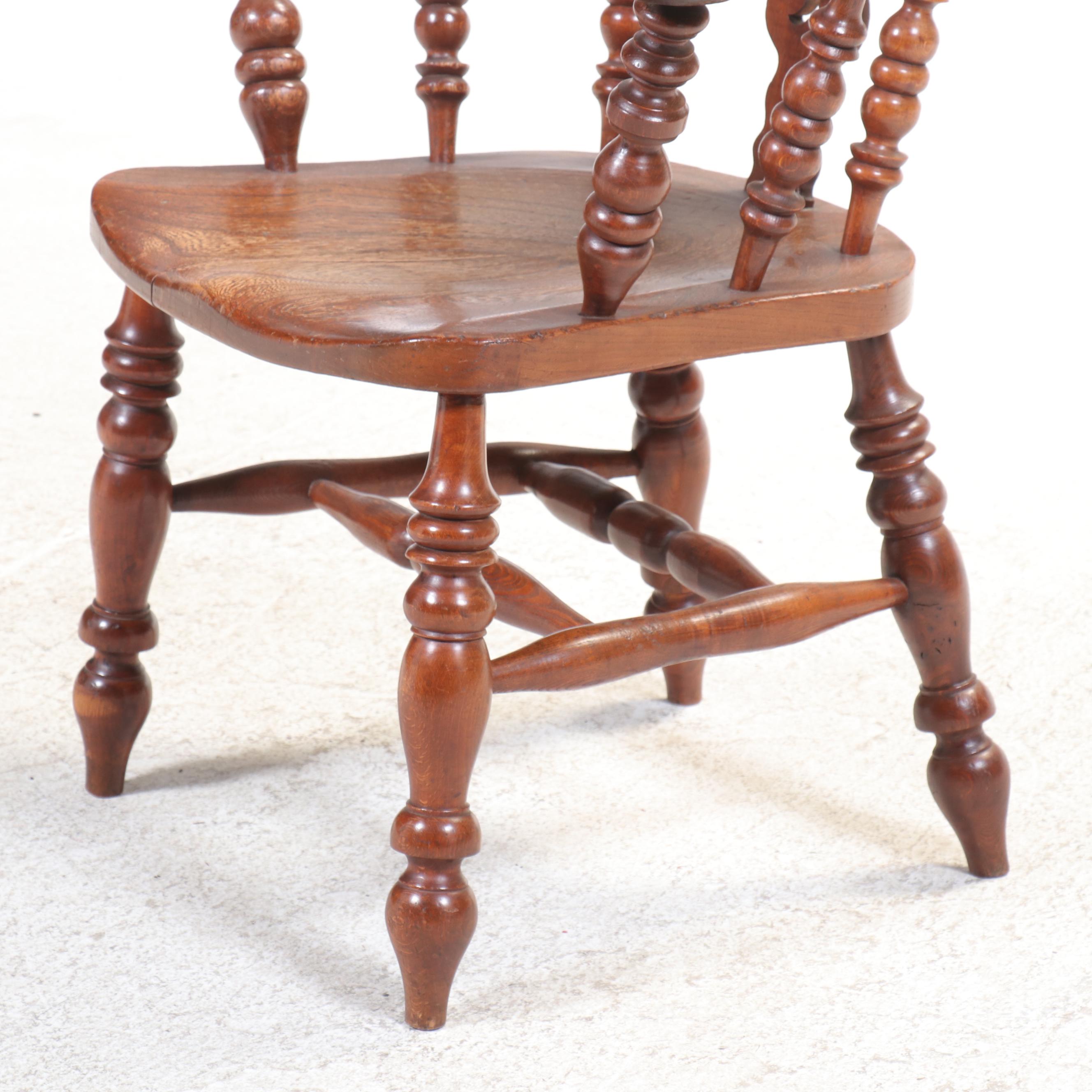 Thames Valley Elm, Ash, and Beech Windsor Armchair, 19th Century