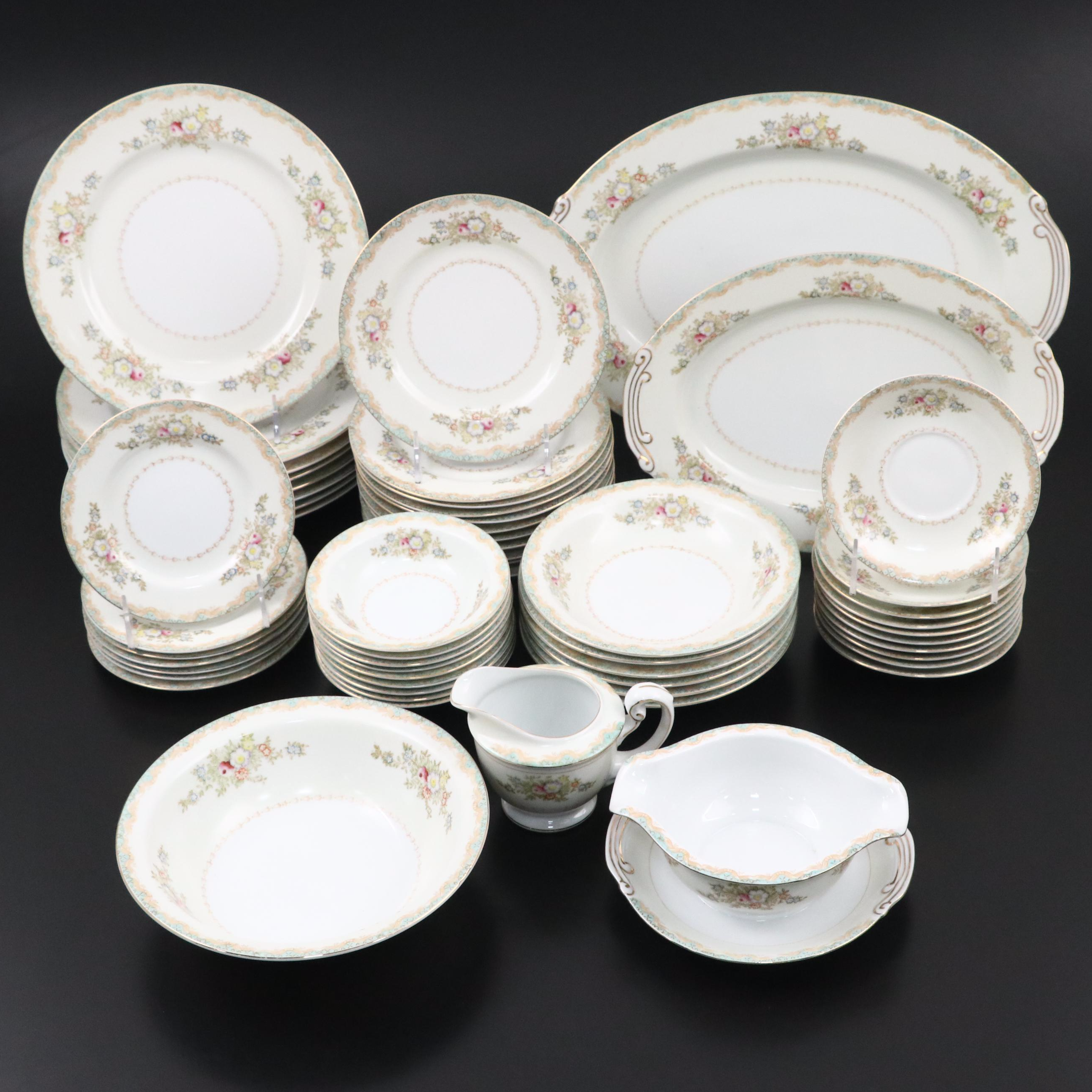 Fred Roberts Floral Motif Ceramic Dinner Plates, Salad Plates and More