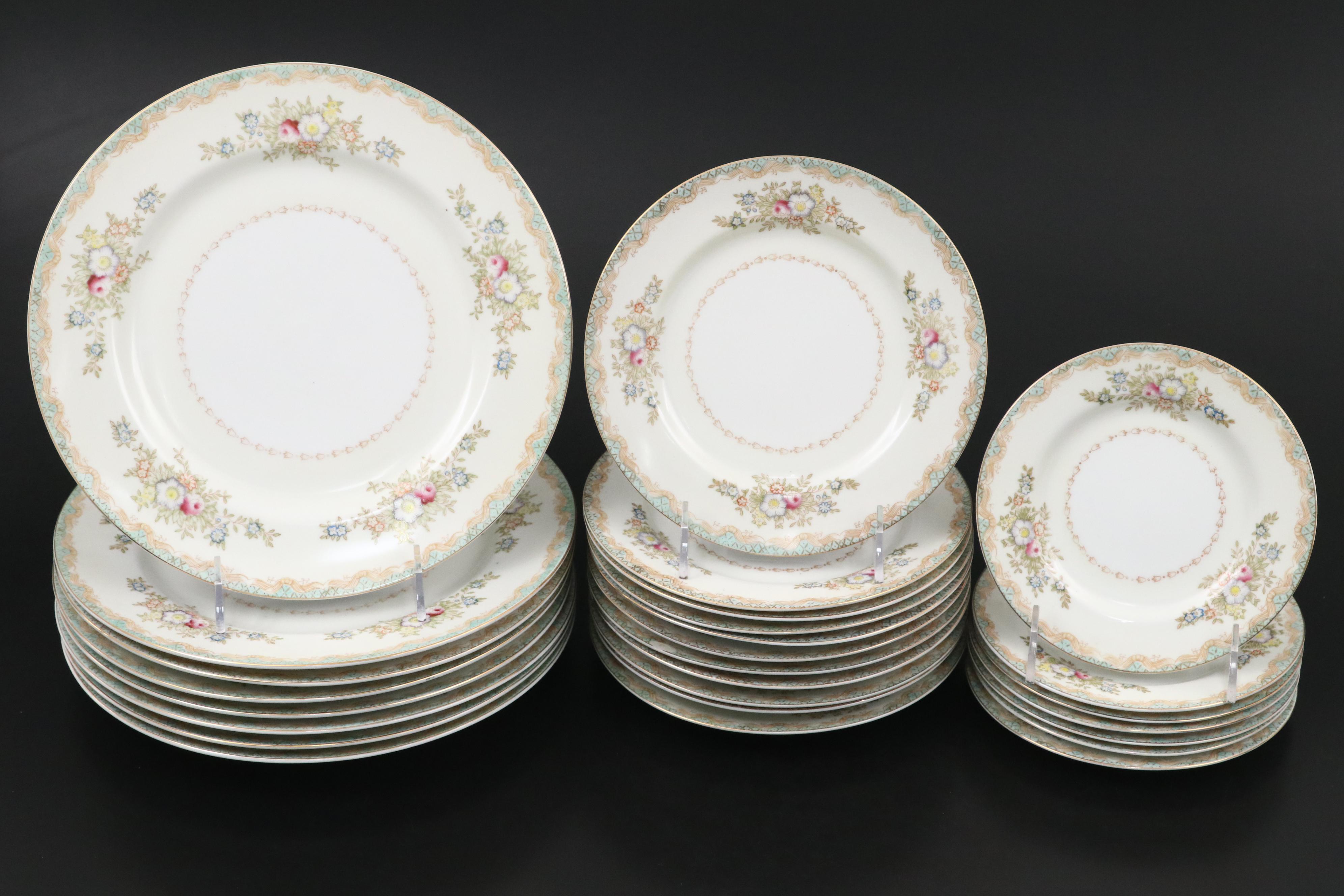Fred Roberts Floral Motif Ceramic Dinner Plates, Salad Plates and More