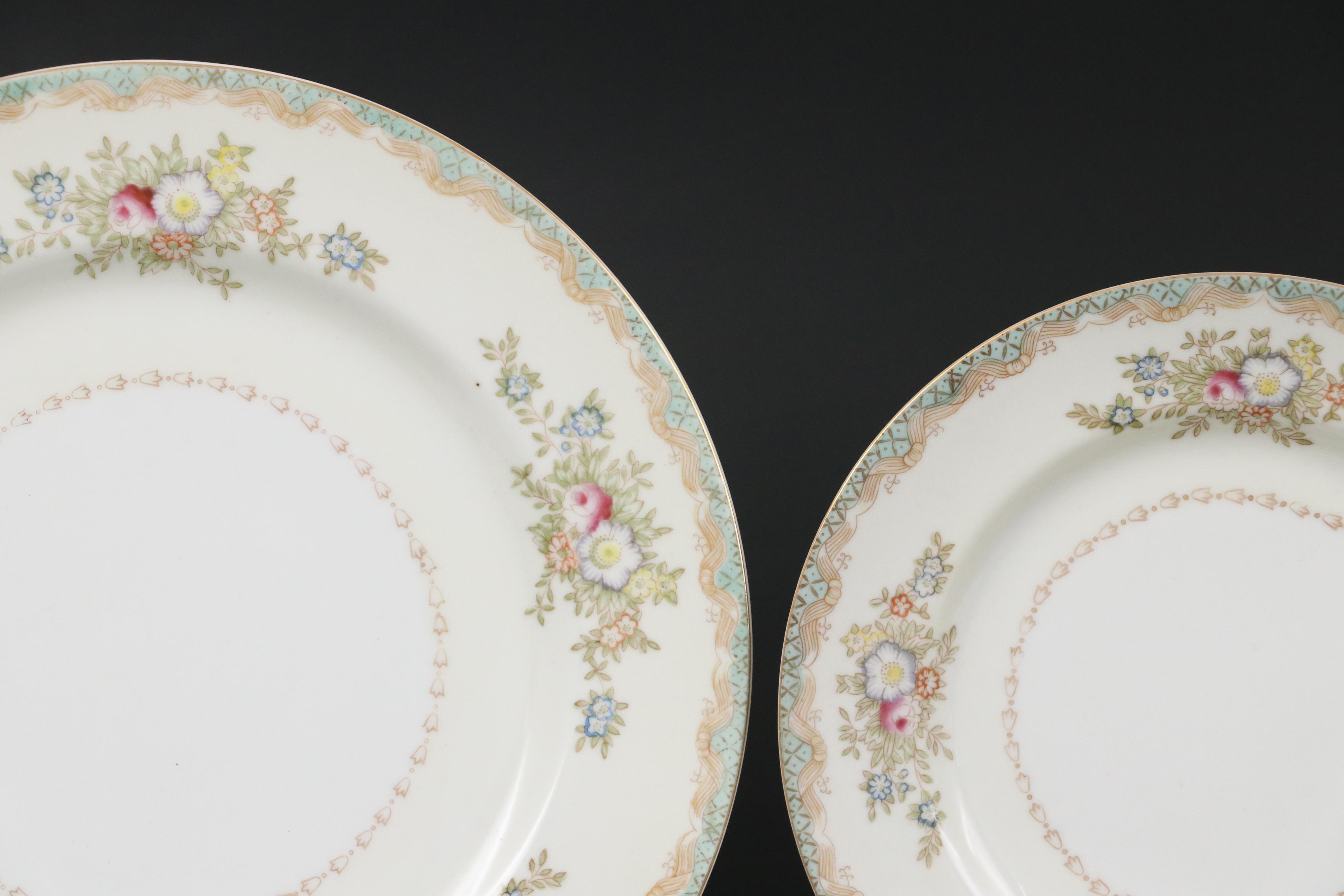 Fred Roberts Floral Motif Ceramic Dinner Plates, Salad Plates and More