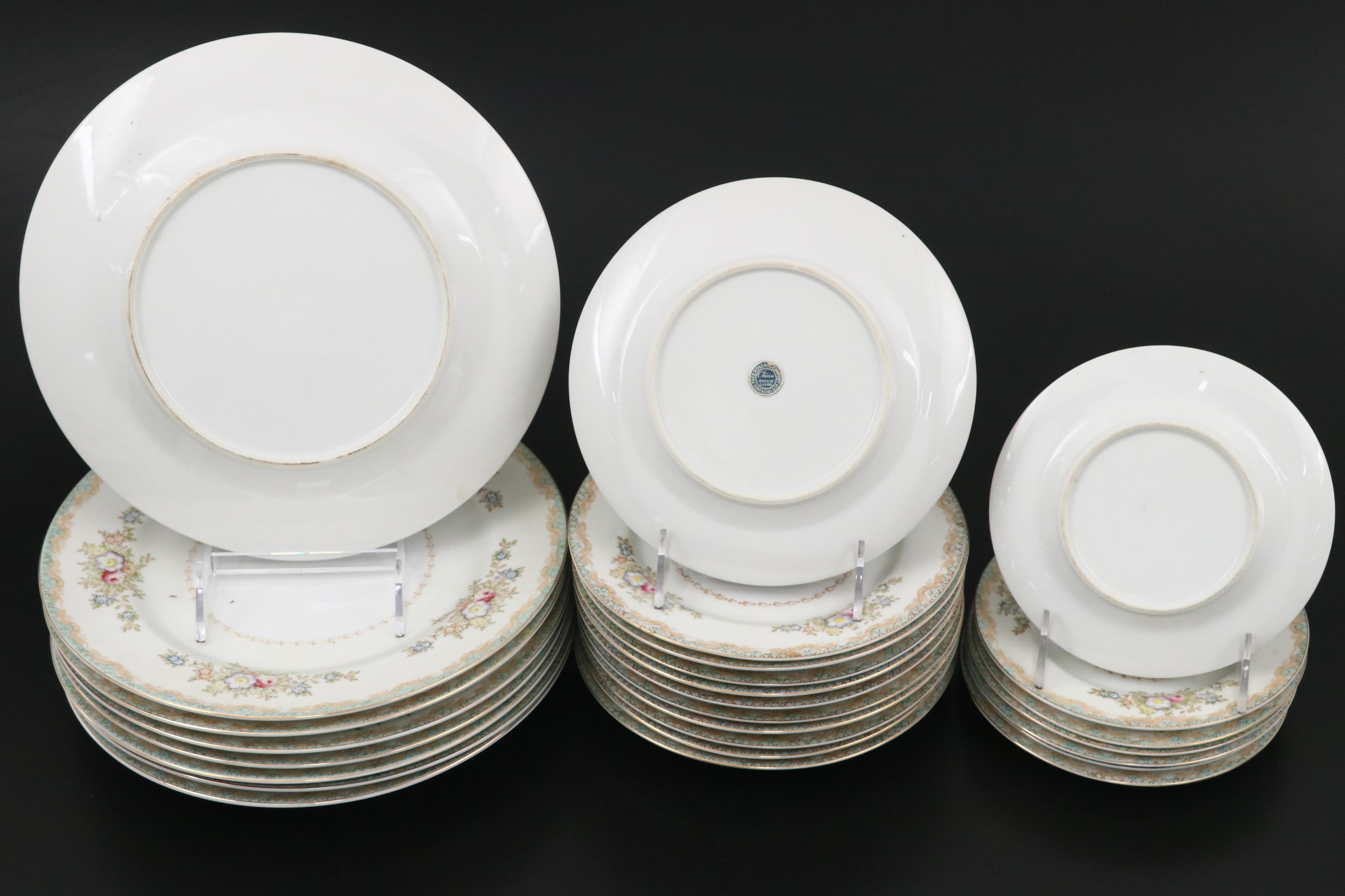 Fred Roberts Floral Motif Ceramic Dinner Plates, Salad Plates and More