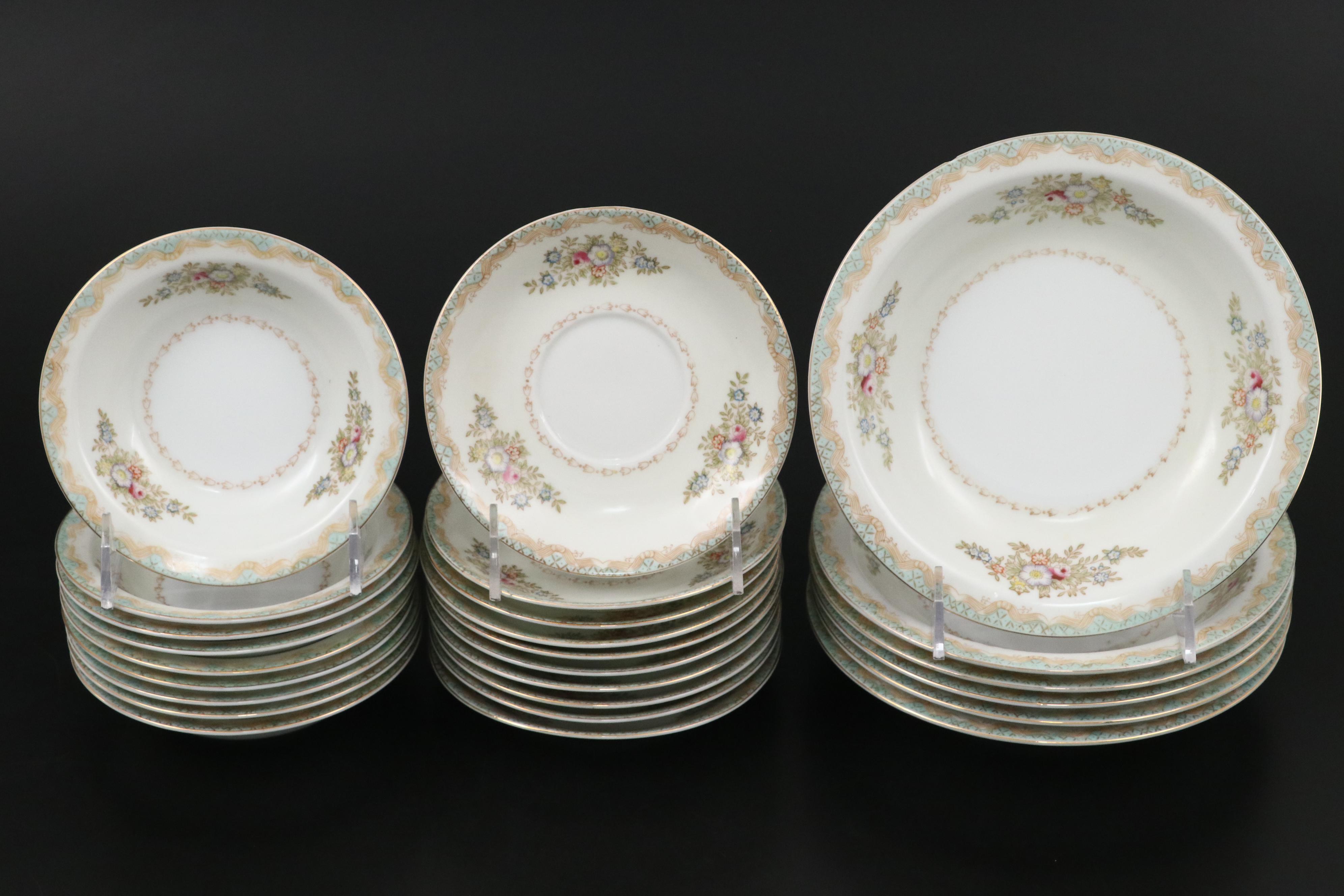 Fred Roberts Floral Motif Ceramic Dinner Plates, Salad Plates and More