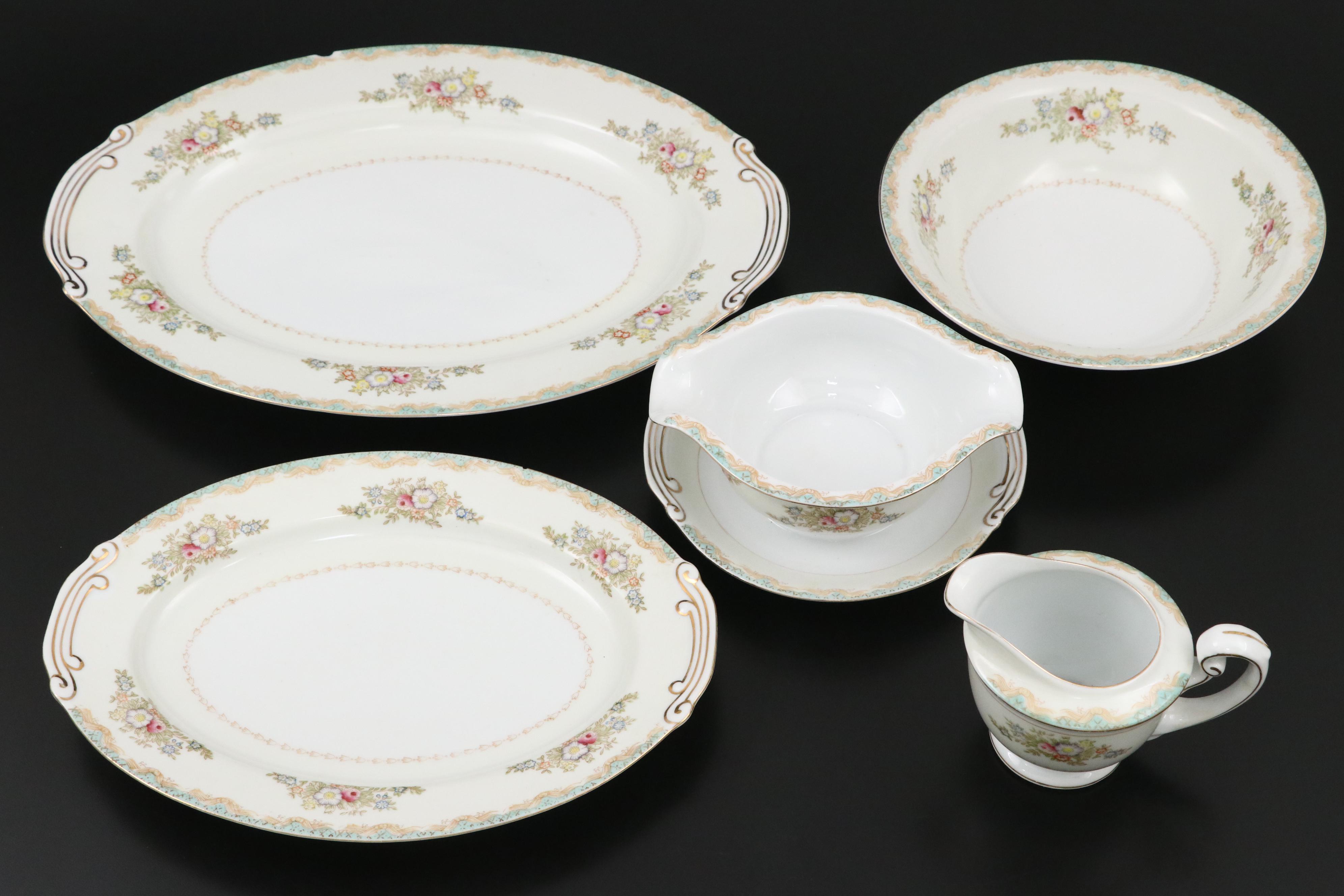 Fred Roberts Floral Motif Ceramic Dinner Plates, Salad Plates and More