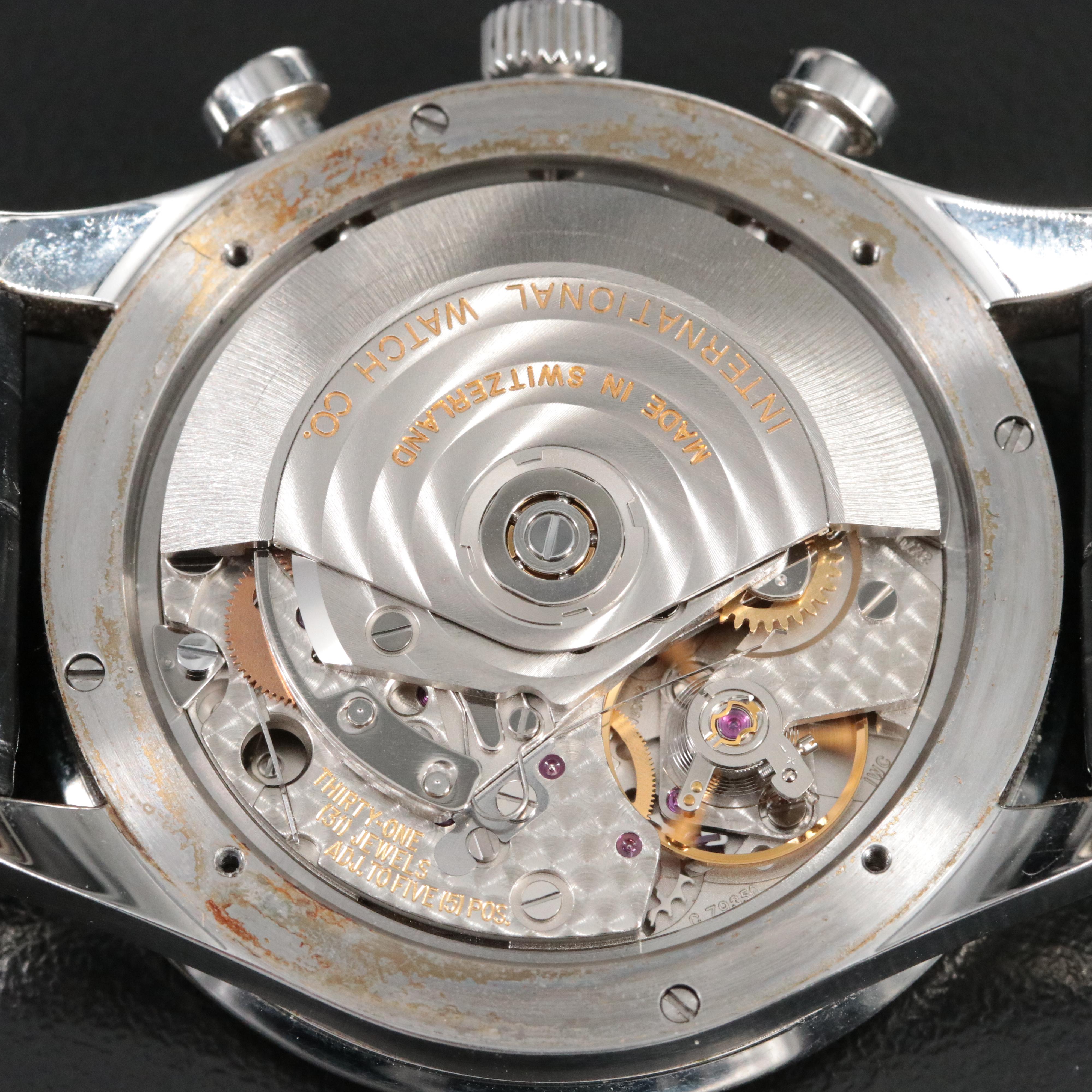 IWC Portuguese Chronograph IW371438 Black 41mm Steel Automatic Watch