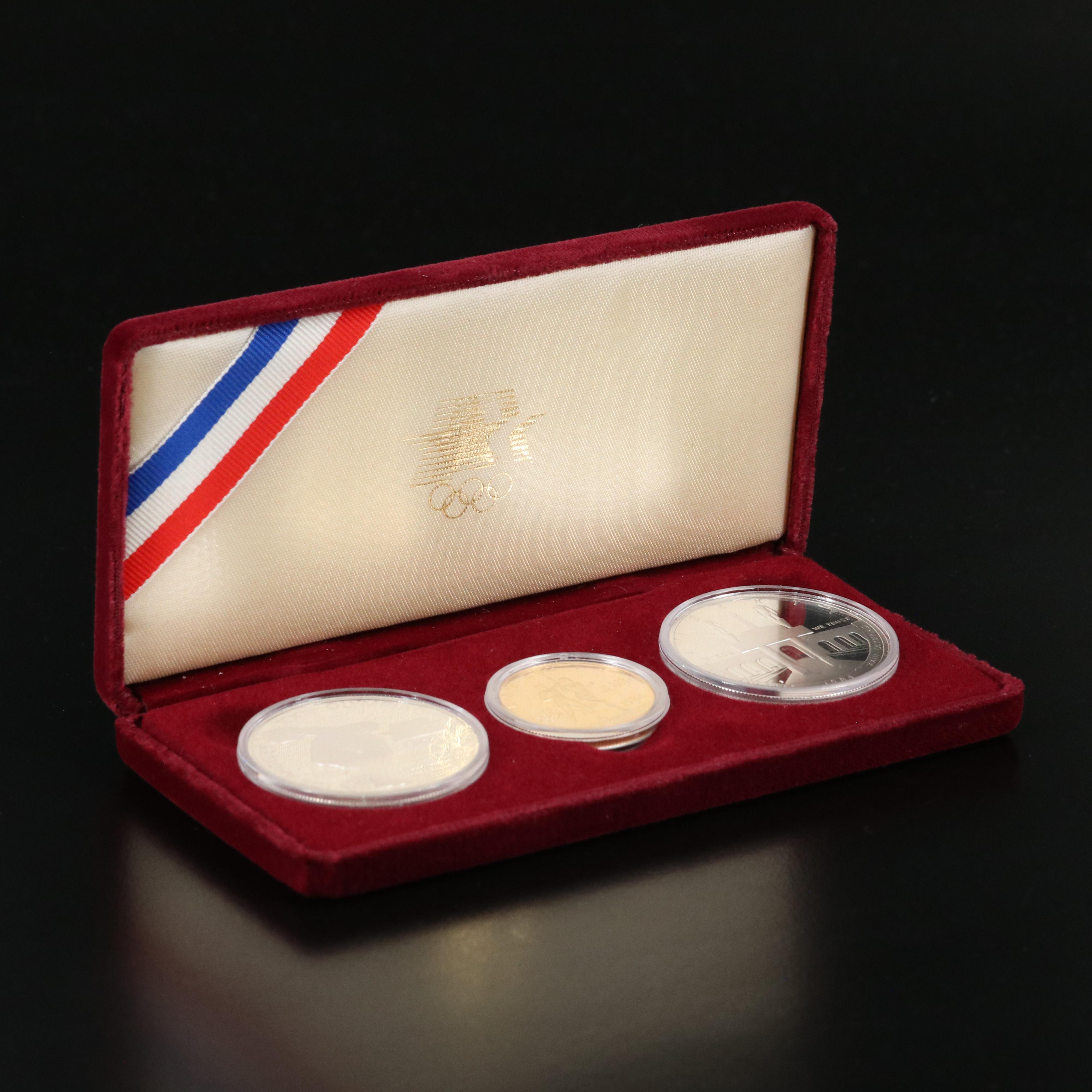 Olympic Commemorative Coin Group Including 1984-W $10 Gold Coin