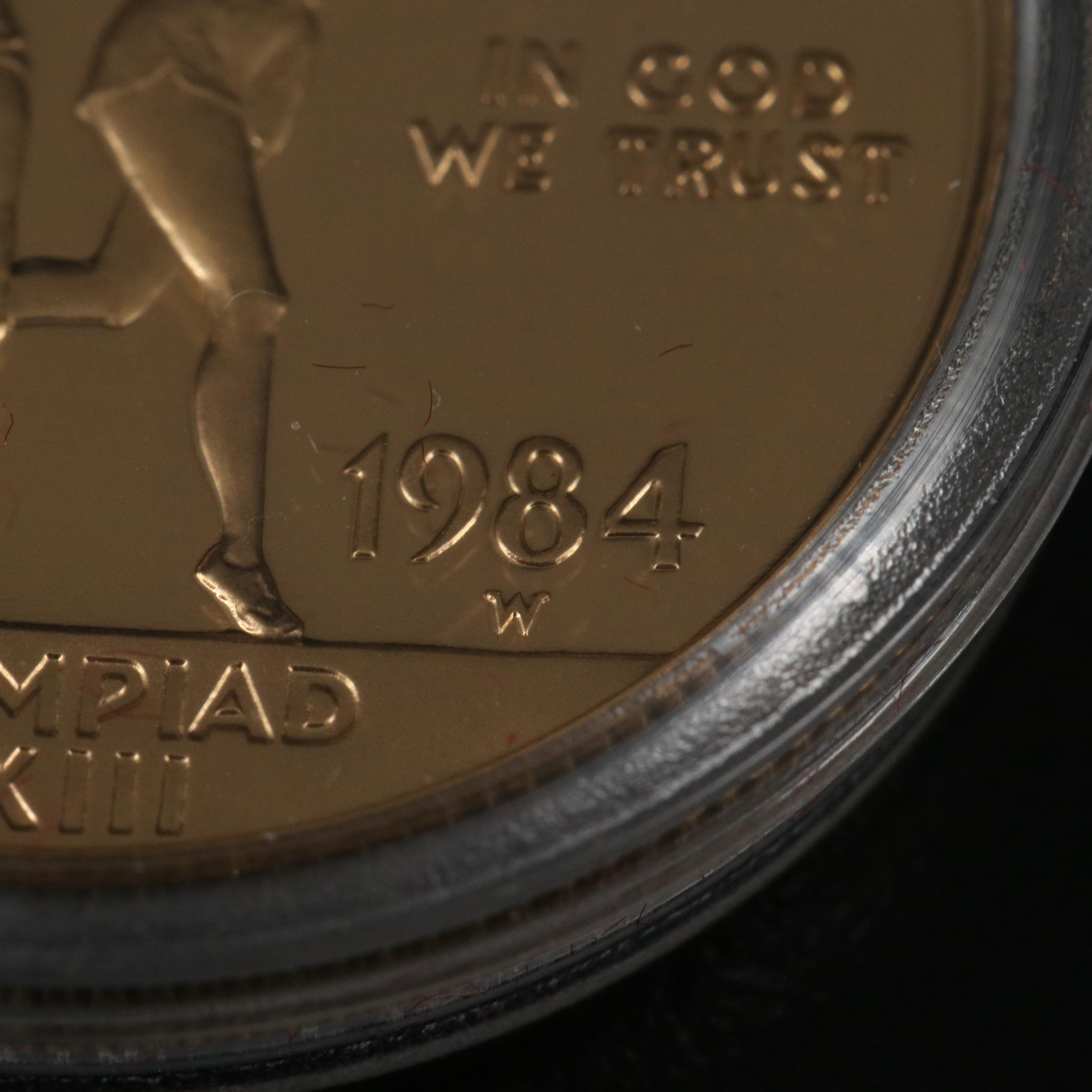 Olympic Commemorative Coin Group Including 1984-W $10 Gold Coin