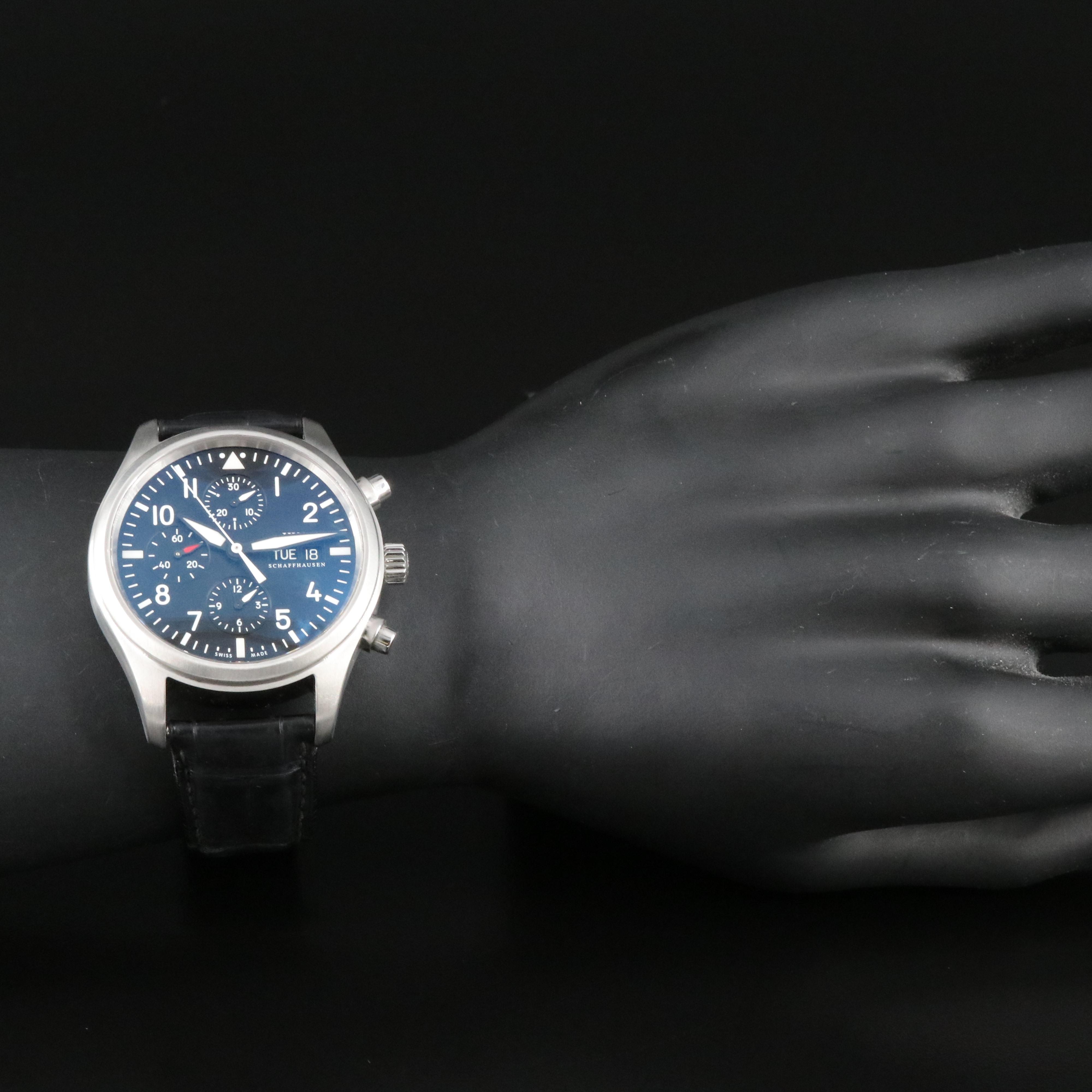 IWC Pilot Chronograph IW371701 Black 42mm Steel Automatic Watch