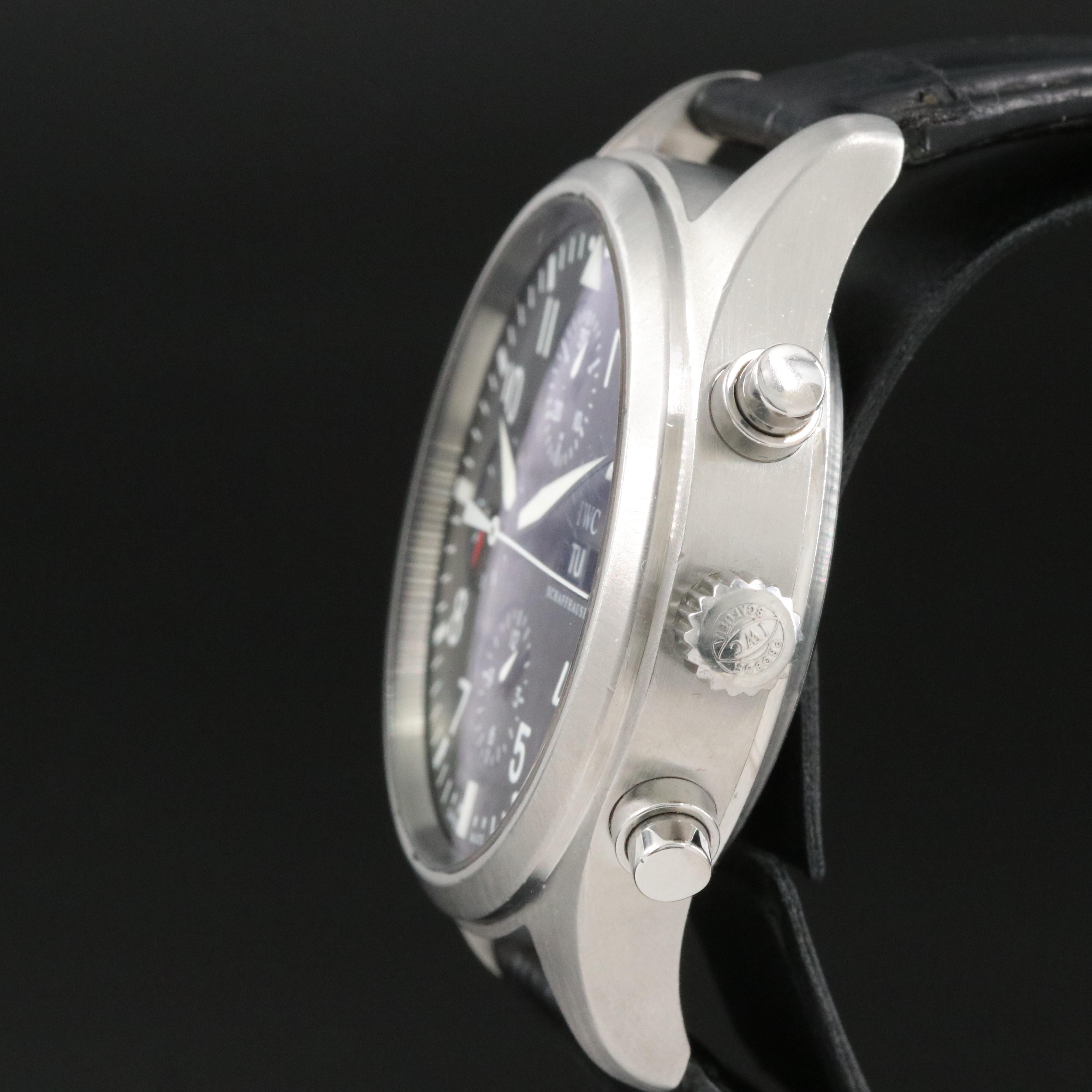 IWC Pilot Chronograph IW371701 Black 42mm Steel Automatic Watch