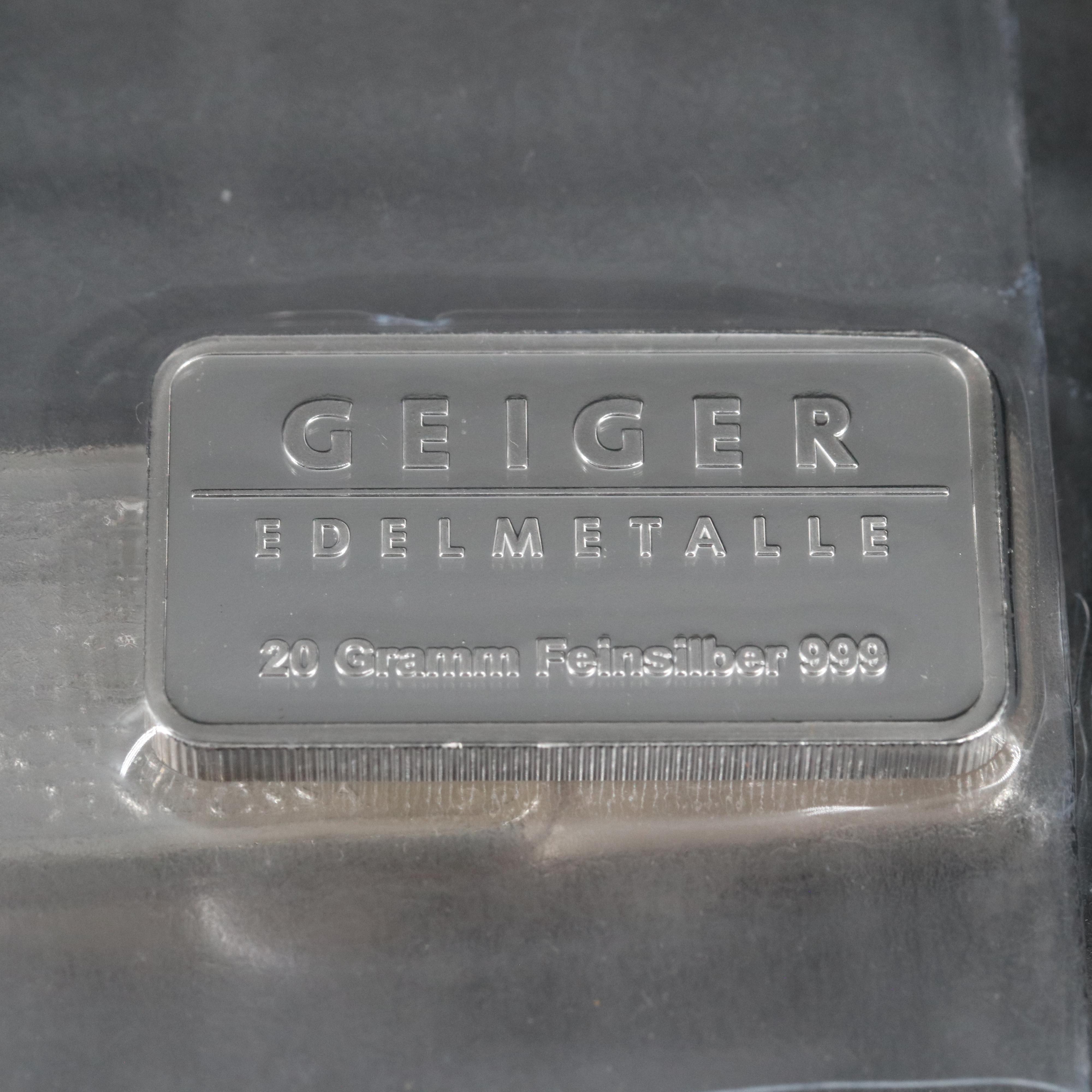 Group of Ten  20 Gram .999 Silver Bars