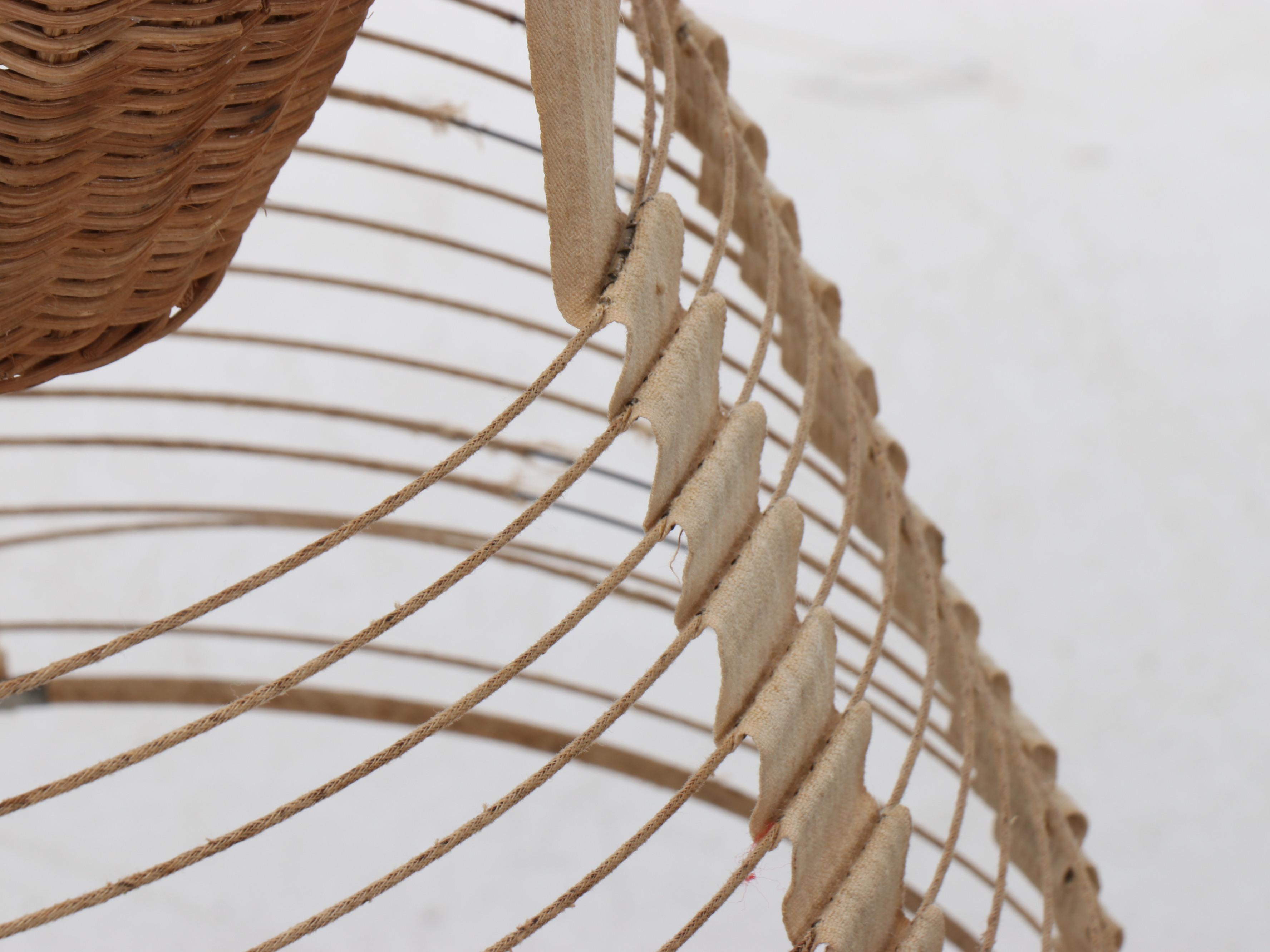 Rattan Wicker Dress Form with Crinoline