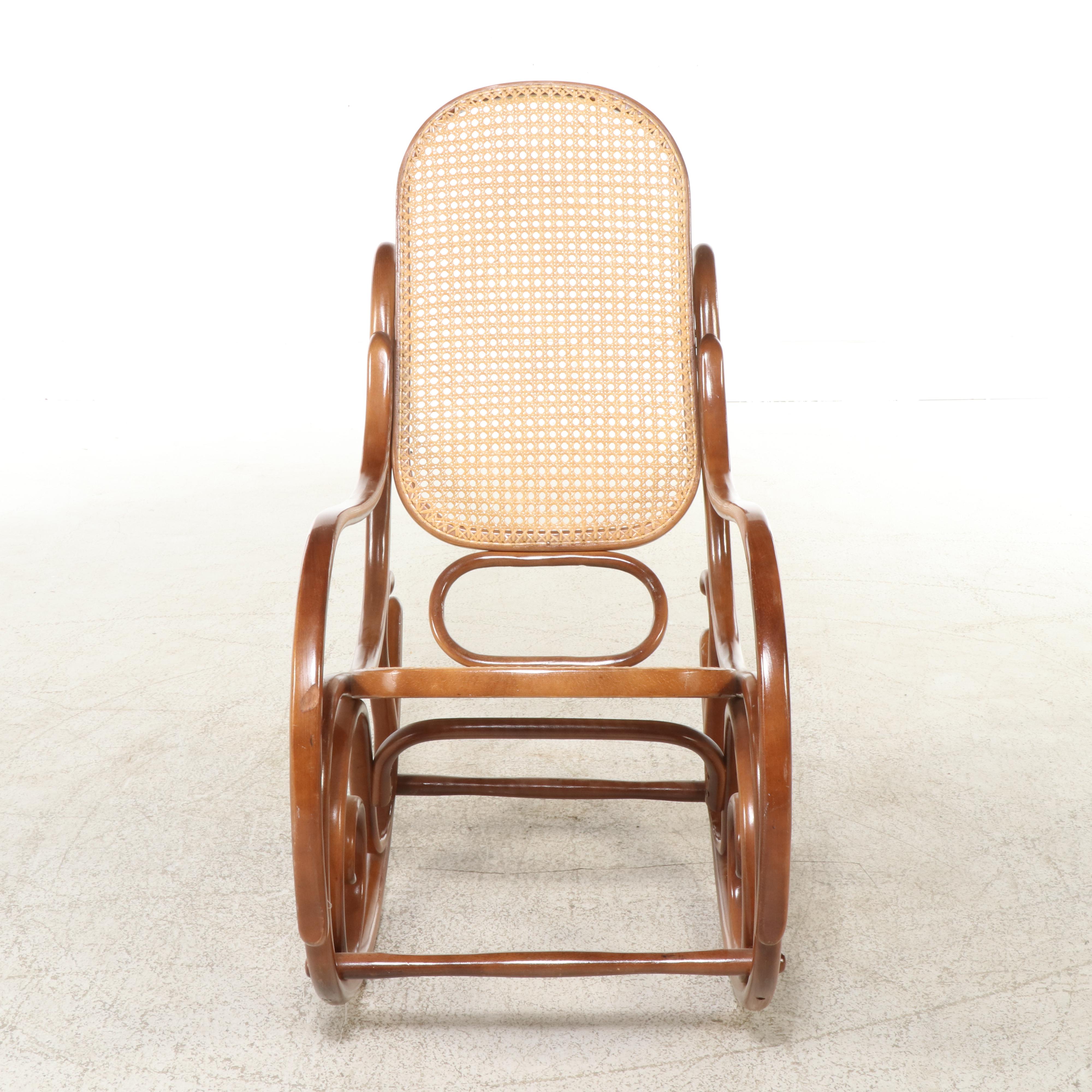 Thonet Modernist Laminated and Bent Beech Rocker
