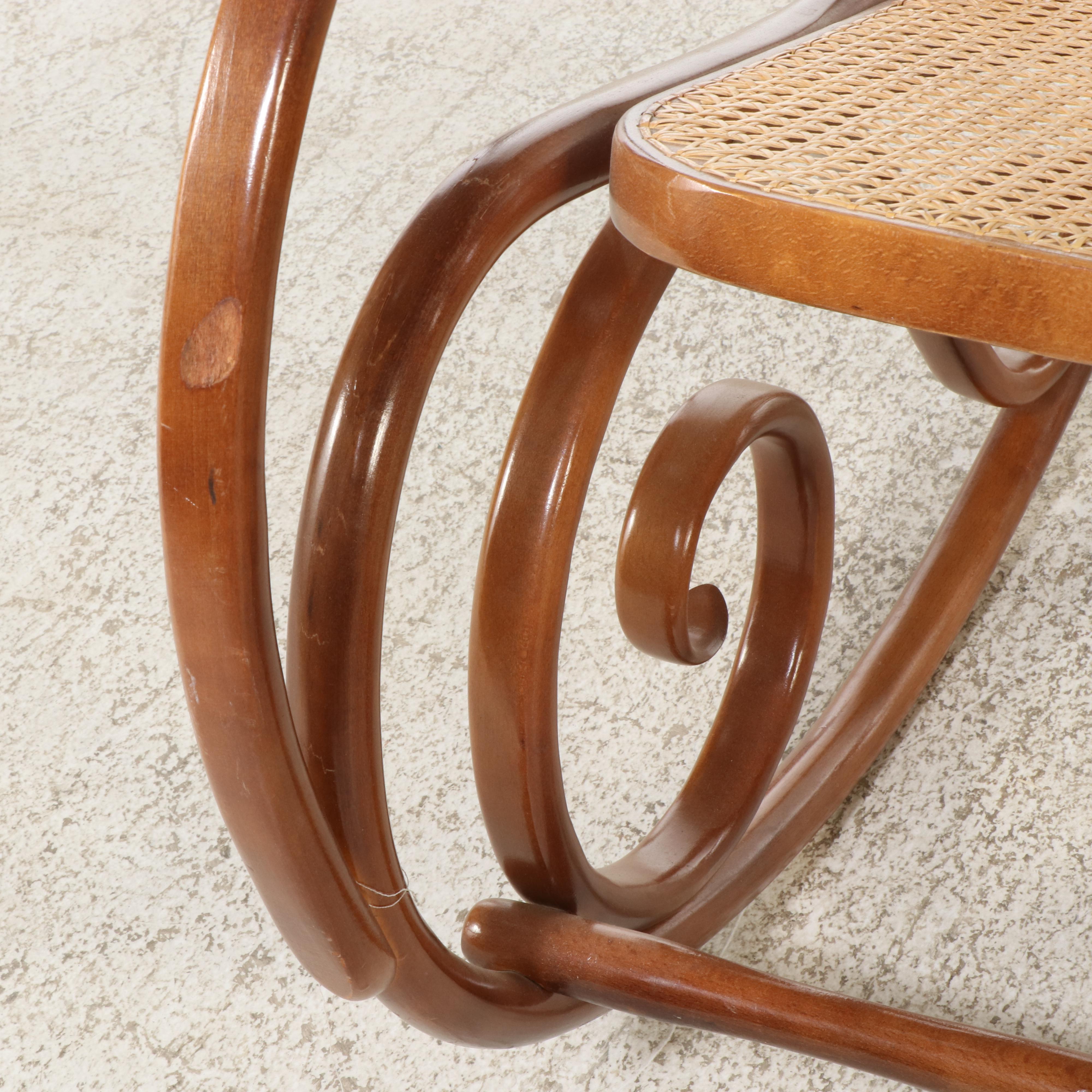 Thonet Modernist Laminated and Bent Beech Rocker