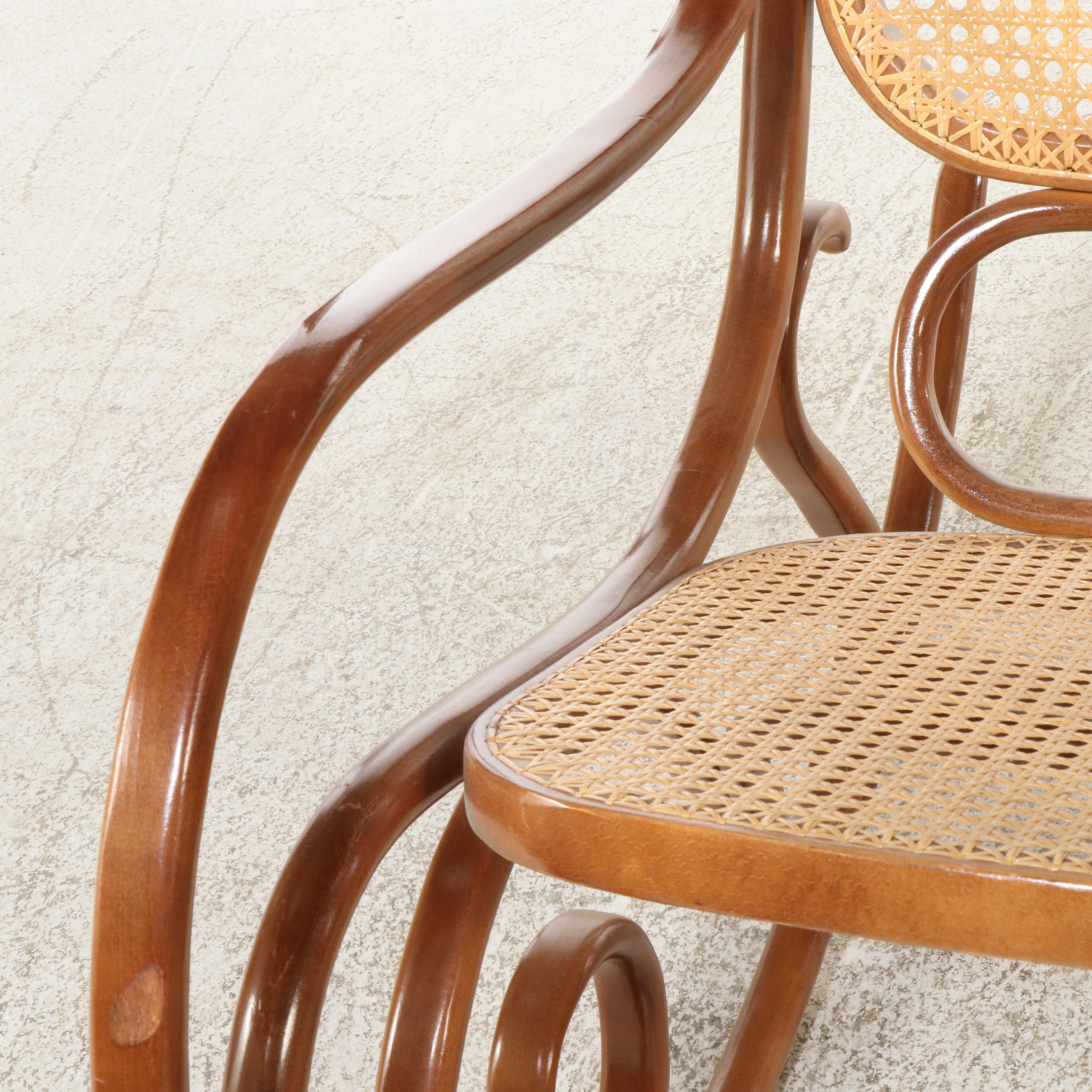 Thonet Modernist Laminated and Bent Beech Rocker