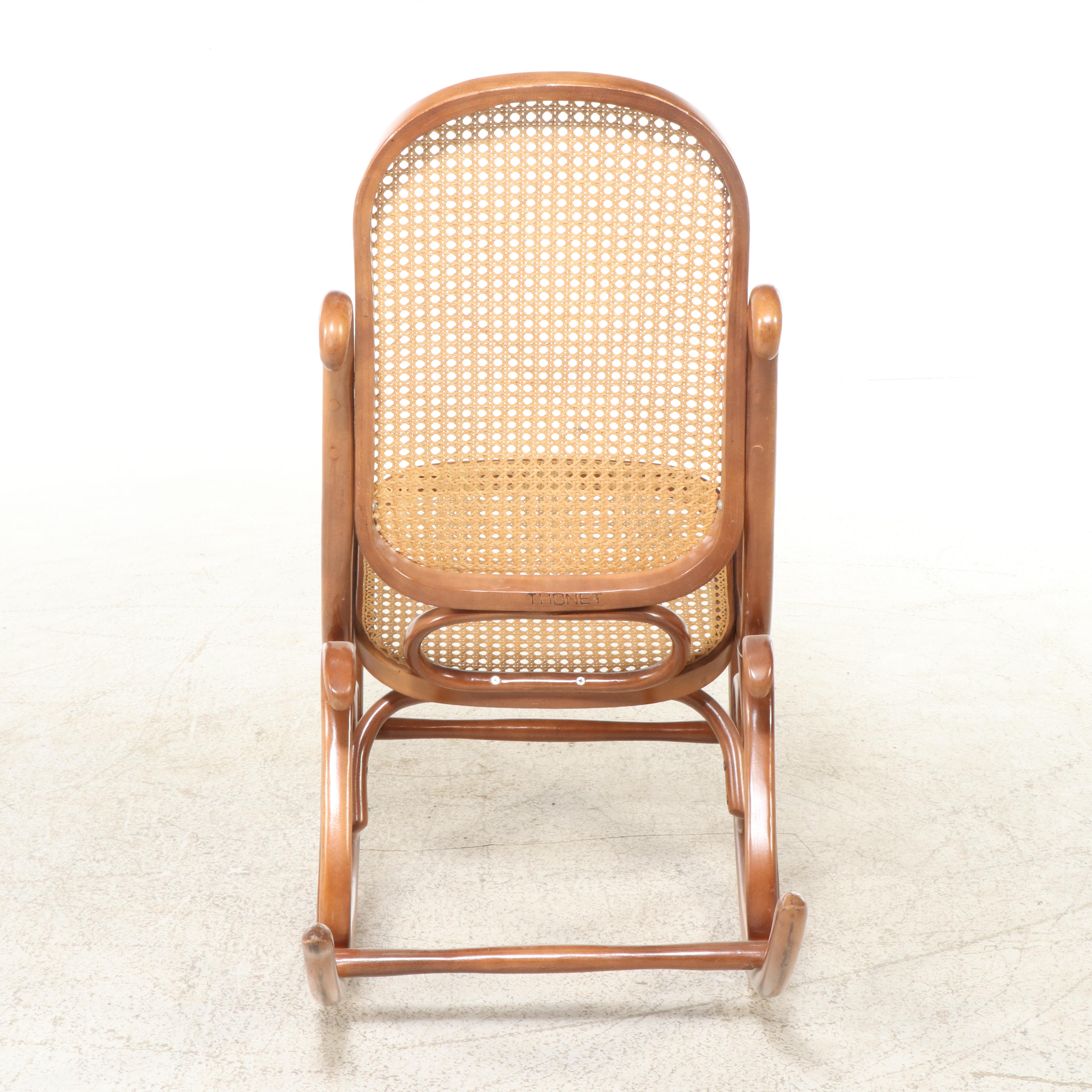 Thonet Modernist Laminated and Bent Beech Rocker