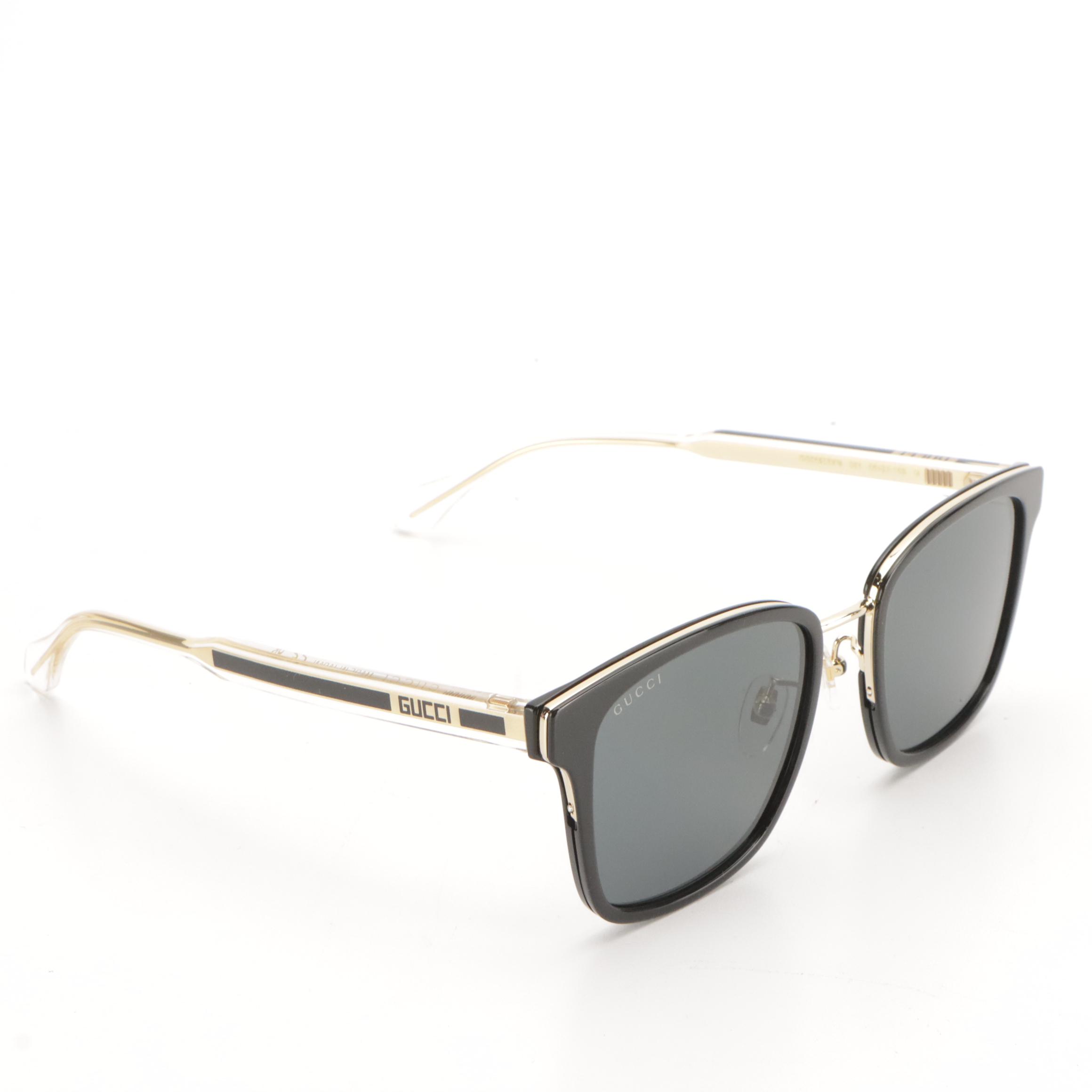 Gucci GG0563SKN Crystal Stem Square Sunglasses with Case