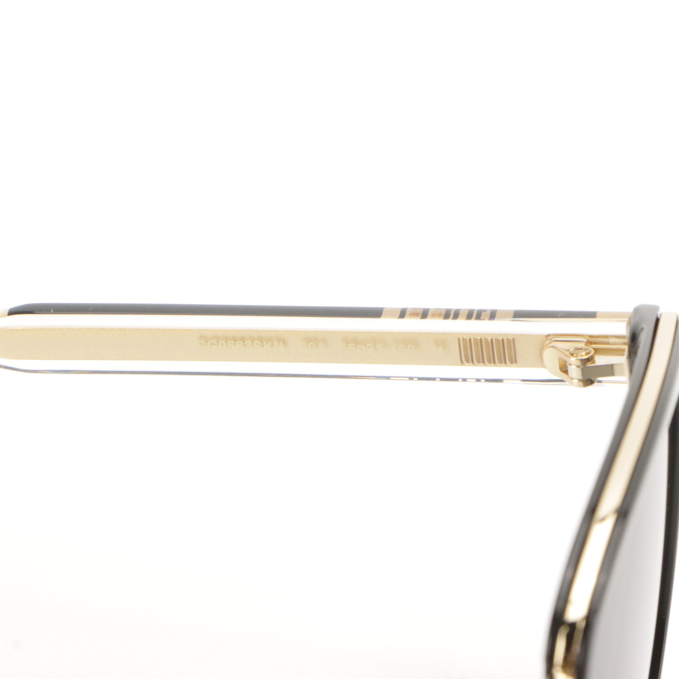 Gucci GG0563SKN Crystal Stem Square Sunglasses with Case