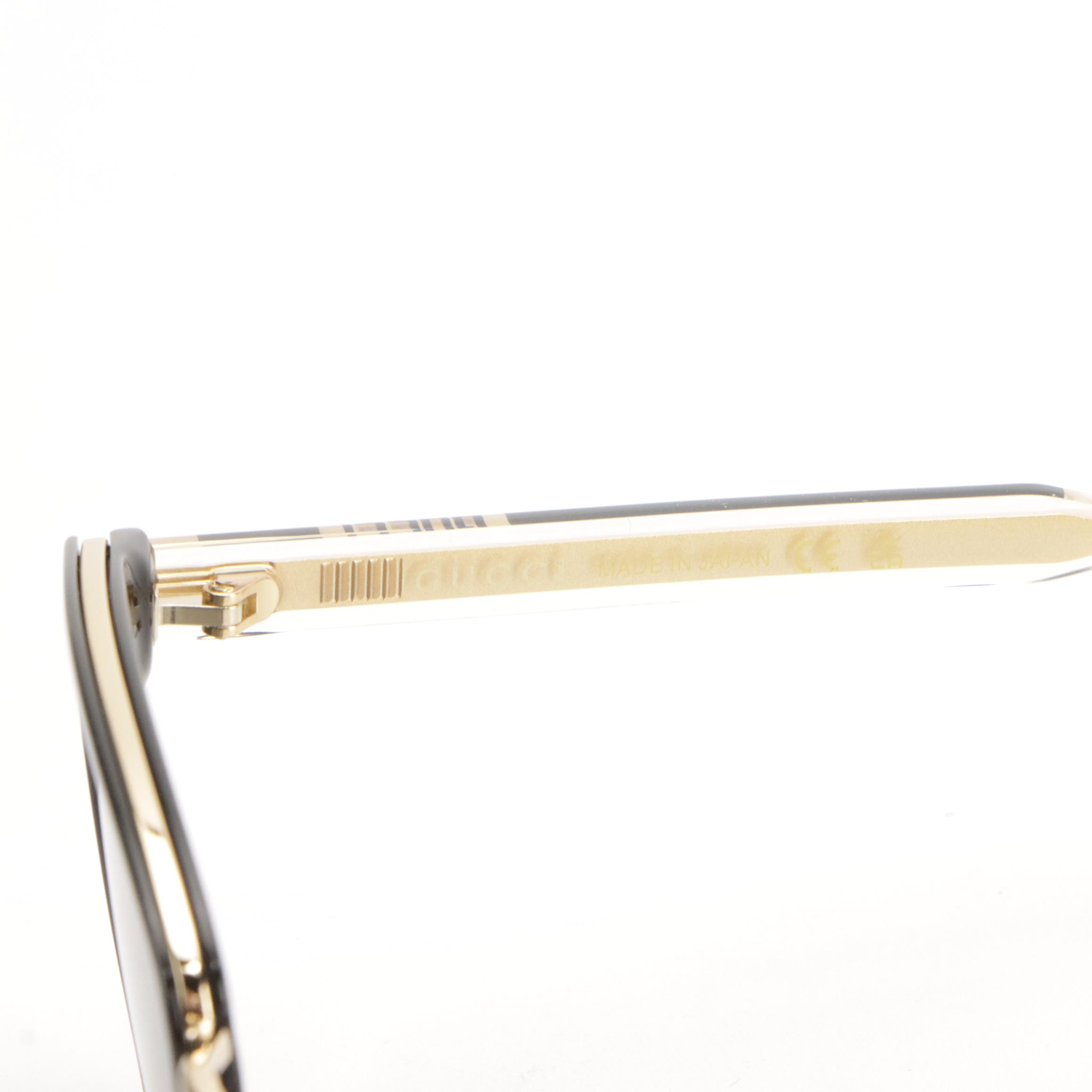 Gucci GG0563SKN Crystal Stem Square Sunglasses with Case