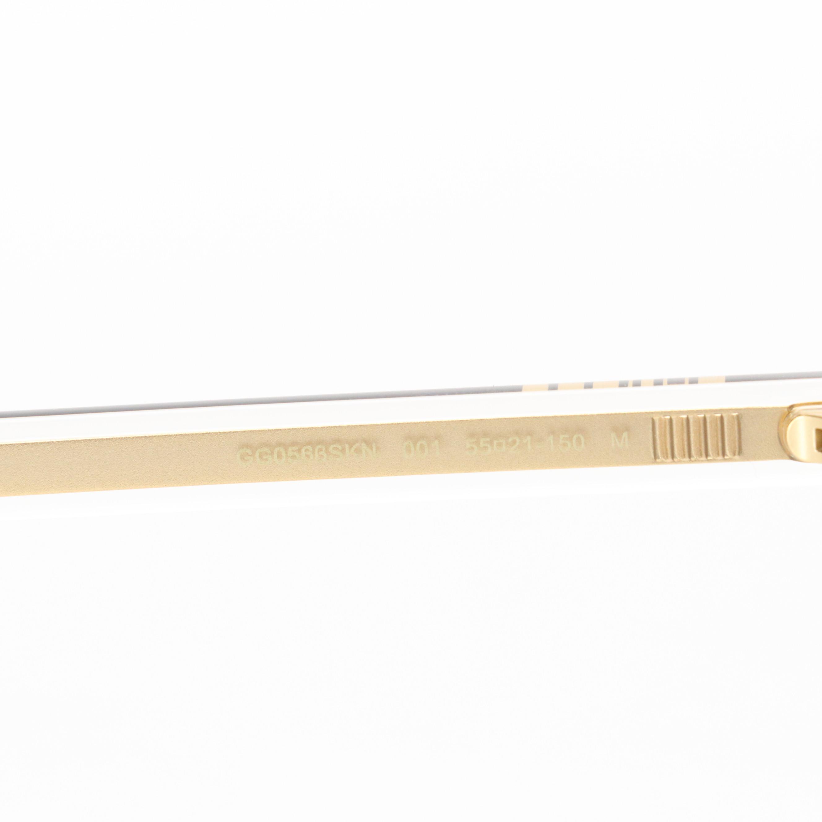 Gucci GG0563SKN Crystal Stem Square Sunglasses with Case