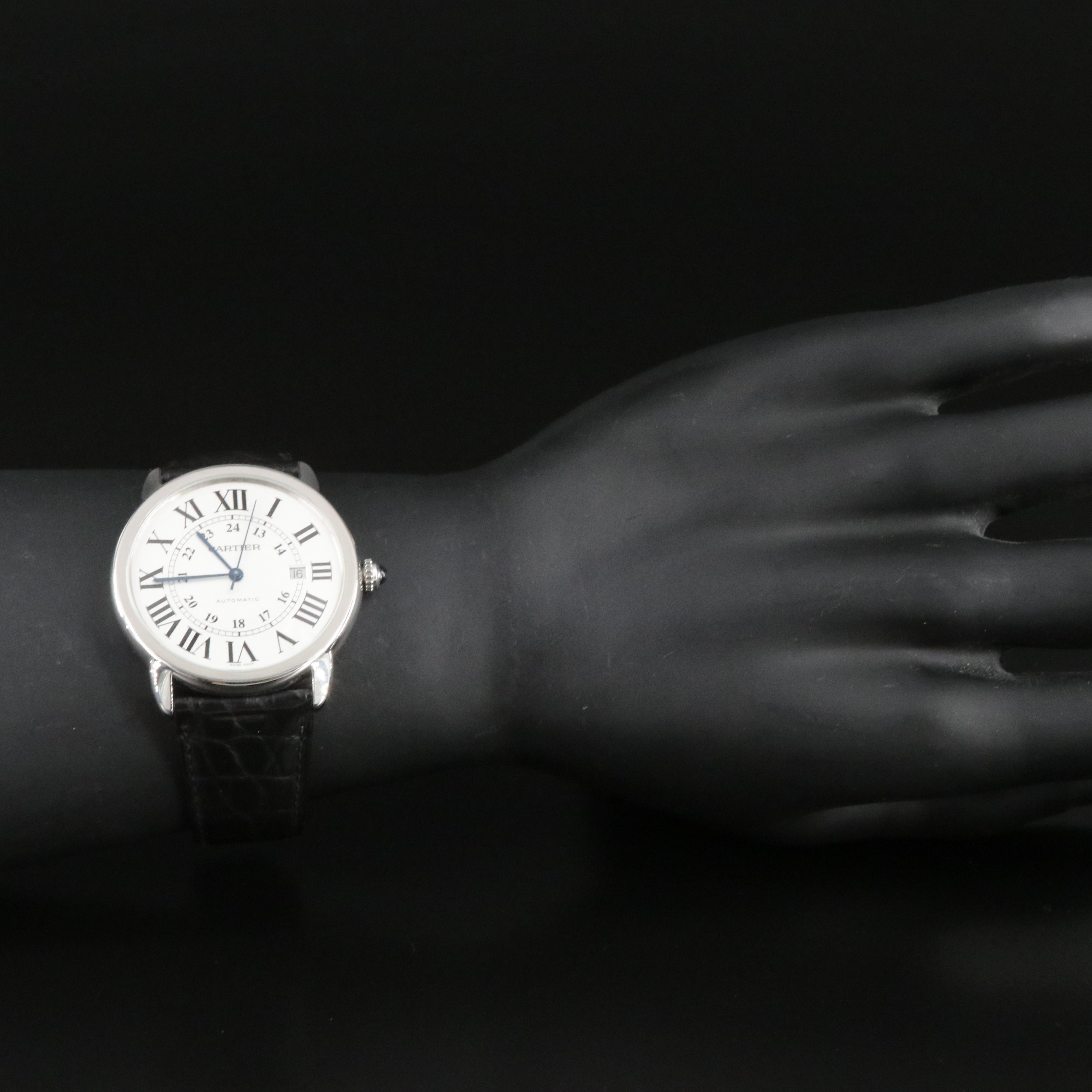 Cartier Ronde Solo XL 3802 Silver Dial 42mm Steel Automatic Watch