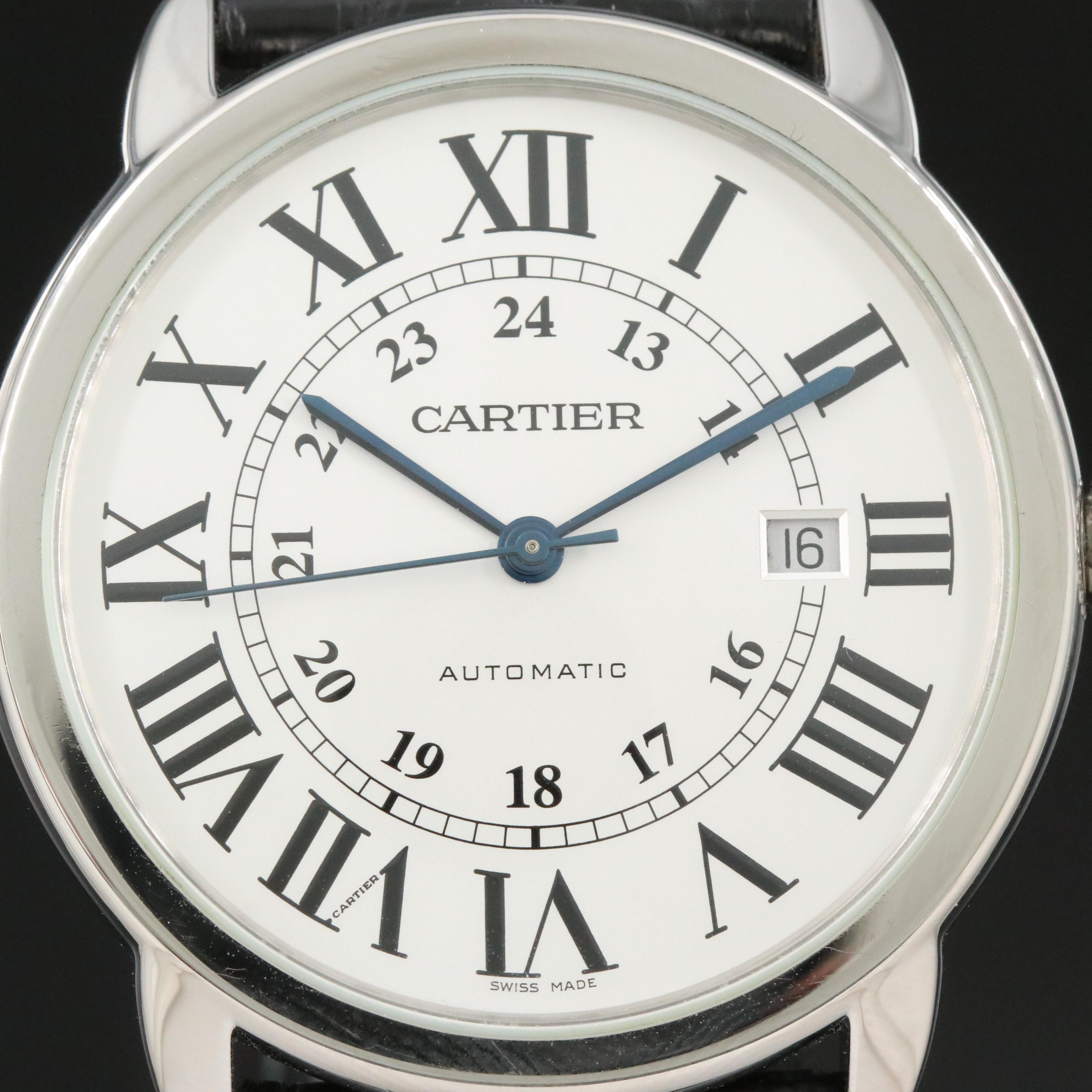 Cartier Ronde Solo XL 3802 Silver Dial 42mm Steel Automatic Watch