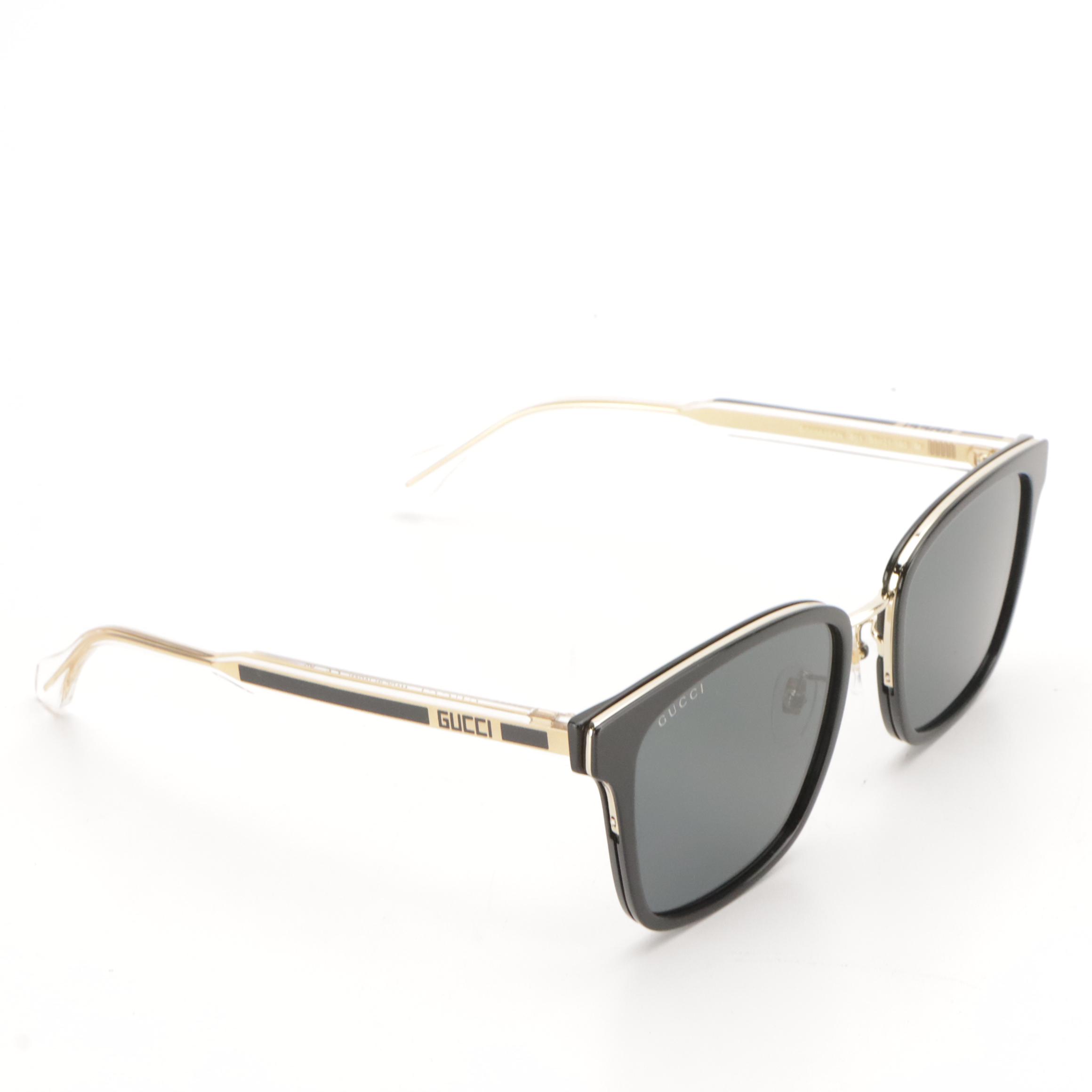Gucci GG0563SKN Crystal Stem Square Sunglasses with Case