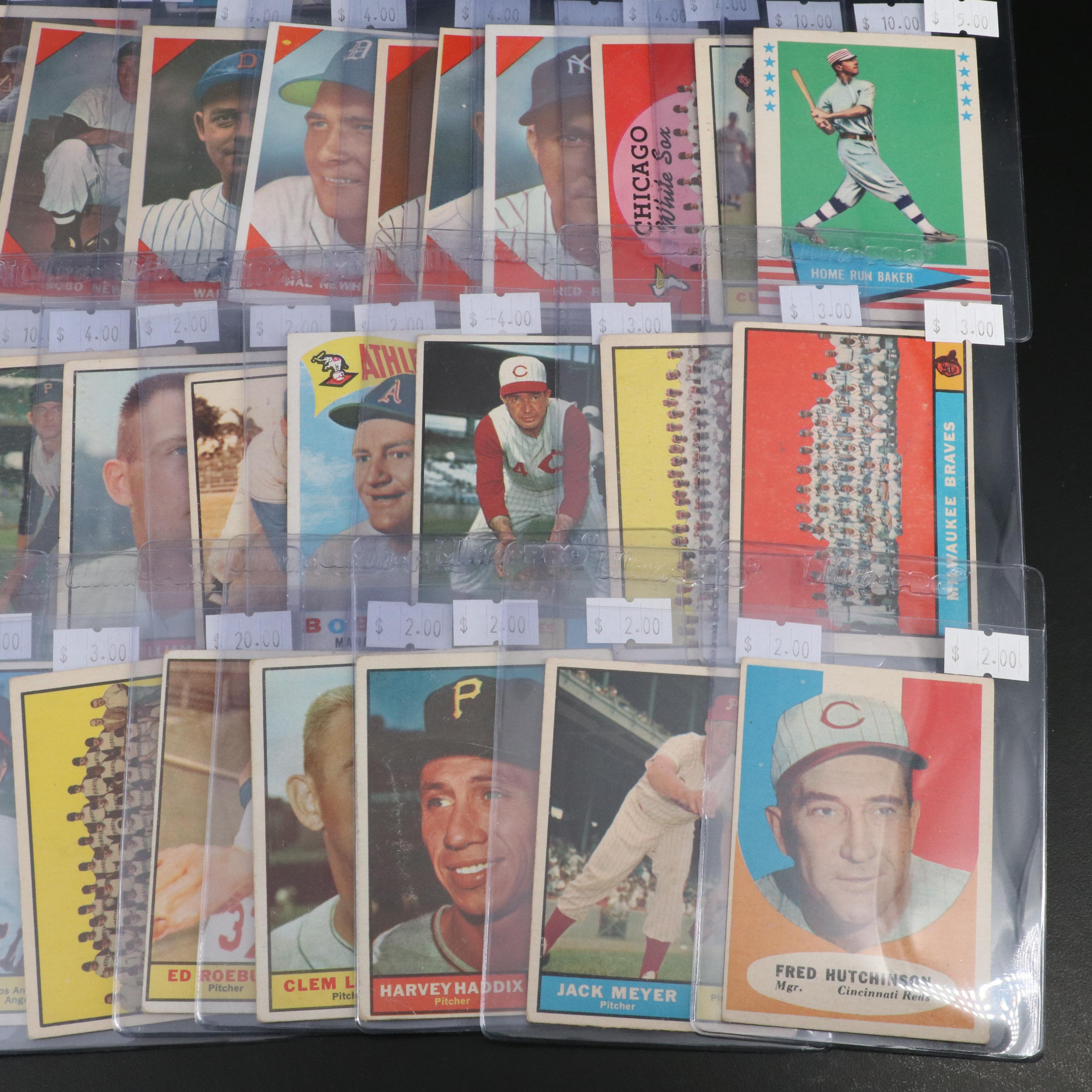 Topps and Fleer Baseball Cards Featuring Carl Yastrzemski Rookie, 1960-1961