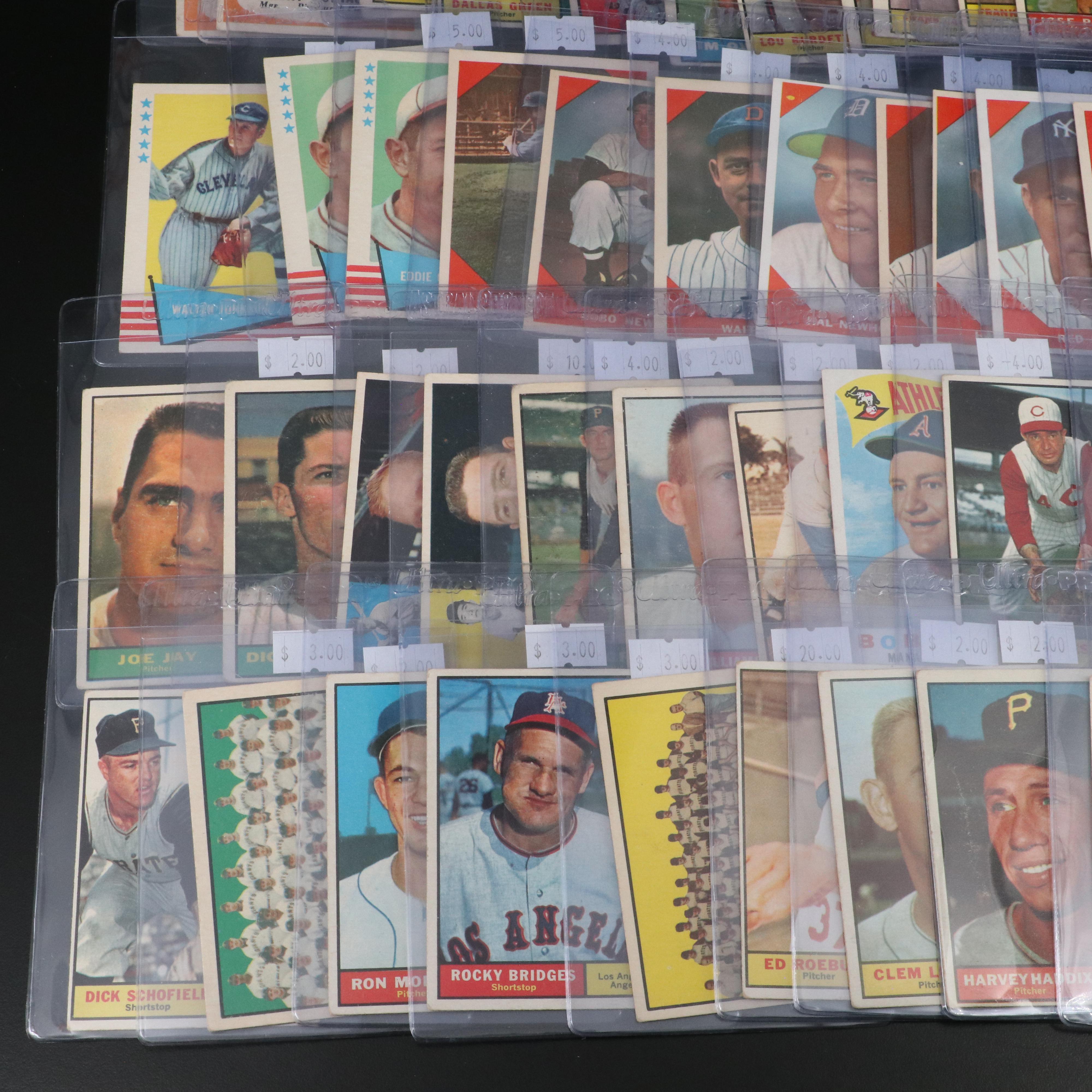 Topps and Fleer Baseball Cards Featuring Carl Yastrzemski Rookie, 1960-1961