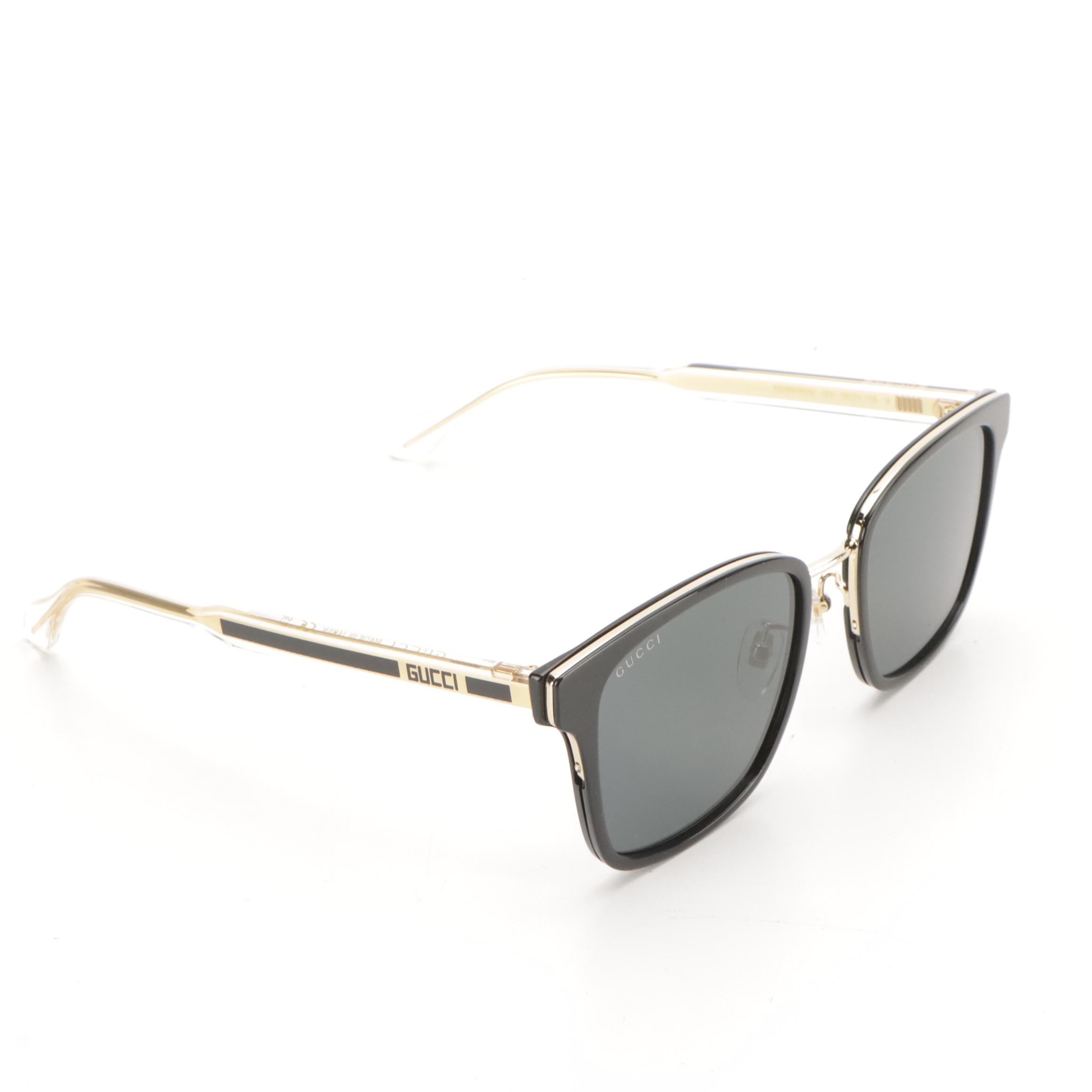 Gucci GG0563SKN Crystal Stem Square Sunglasses with Case