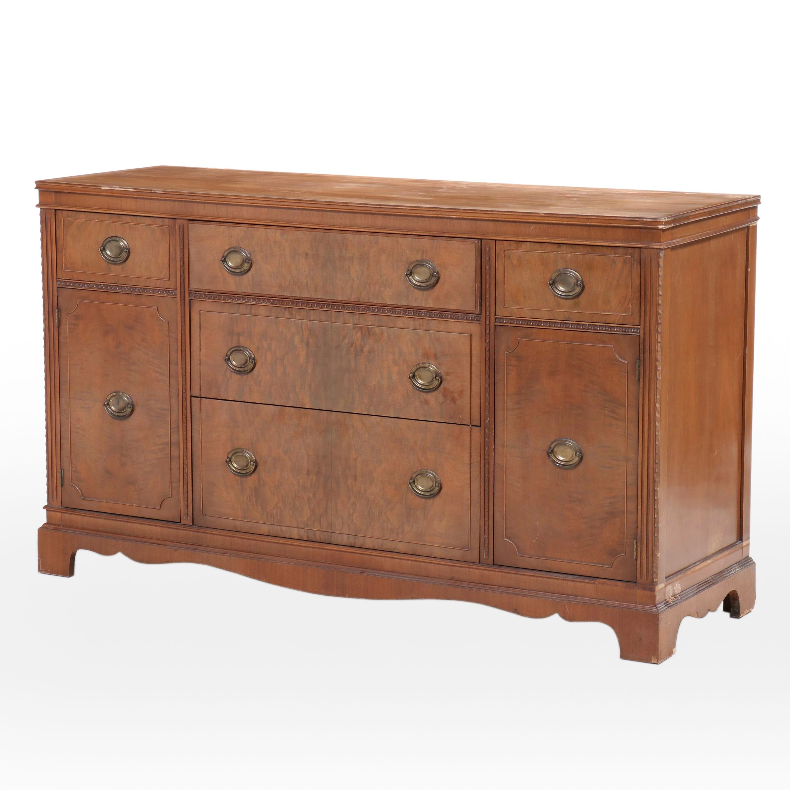 Thomasville Chair Co. Federal Style Walnut Sideboard, Early to Mid-20th Century