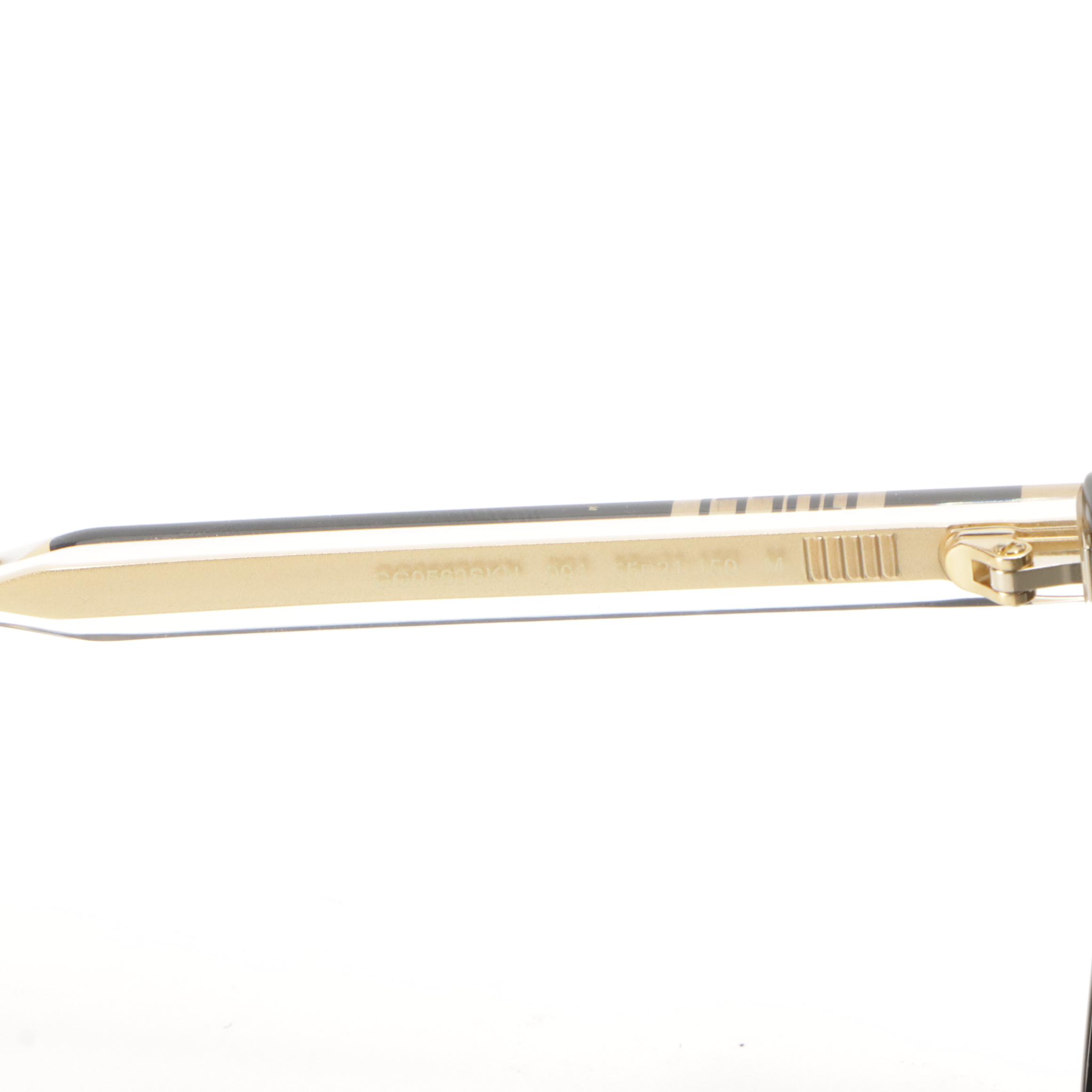 Gucci GG0563SKN Crystal Stem Square Sunglasses with Case