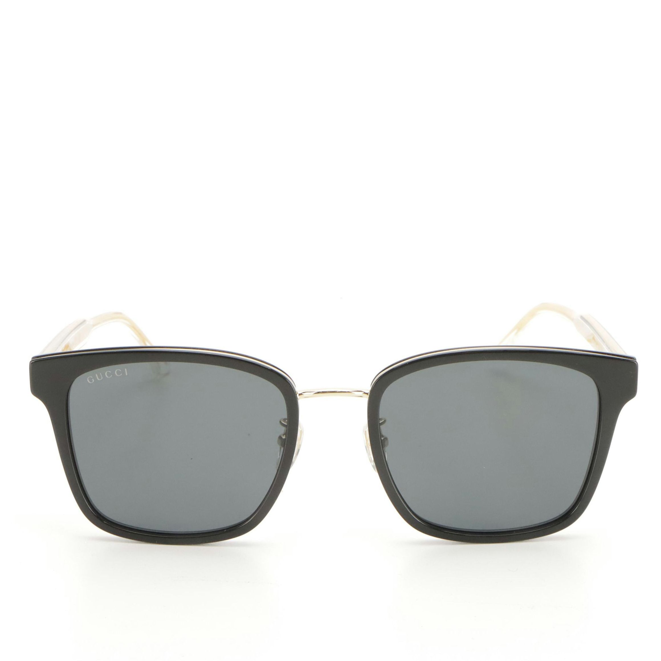 Gucci GG0563SKN Crystal Stem Square Sunglasses with Case