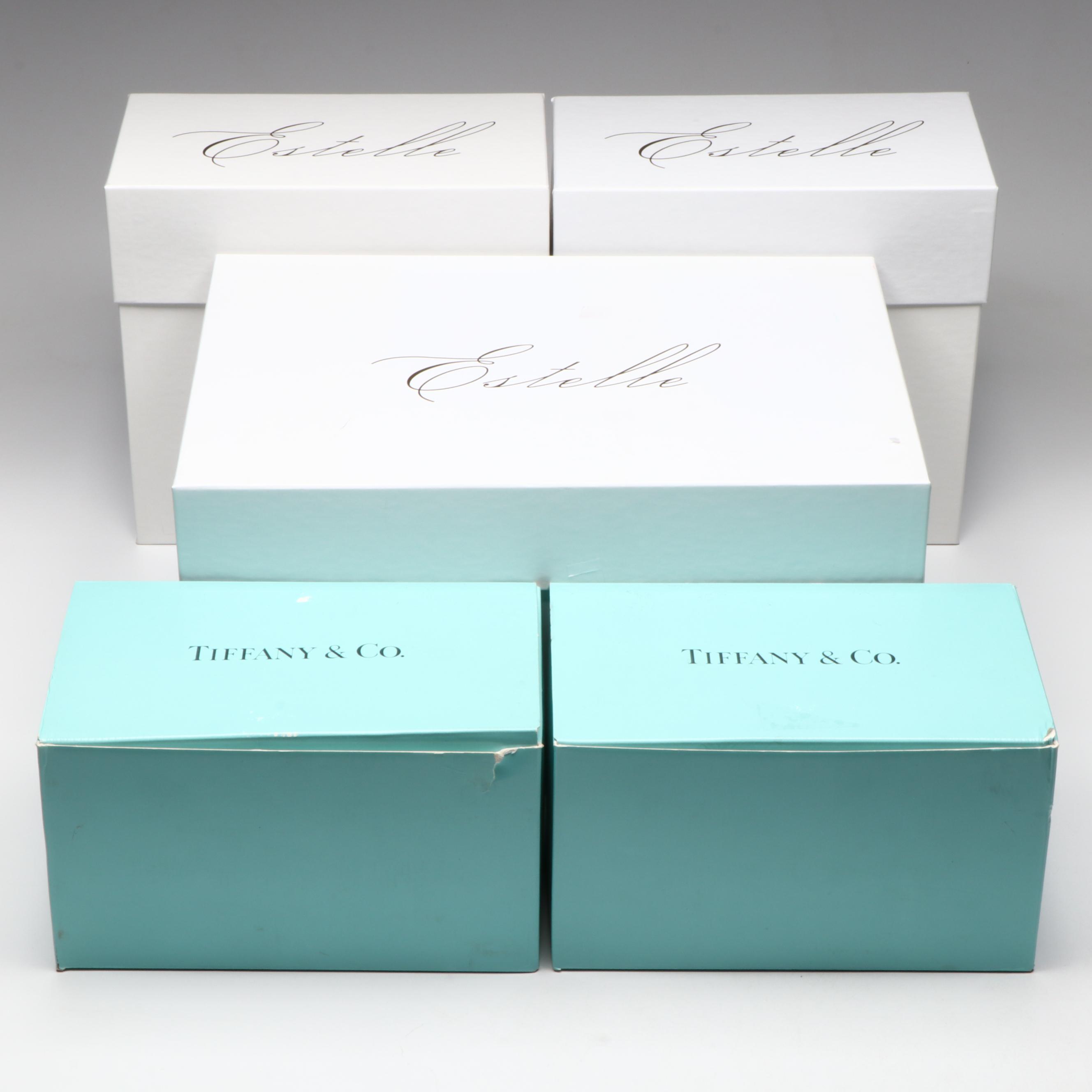 Estelle Peach Colored Polish Crystal Wine Glasses, Two Sets of Six