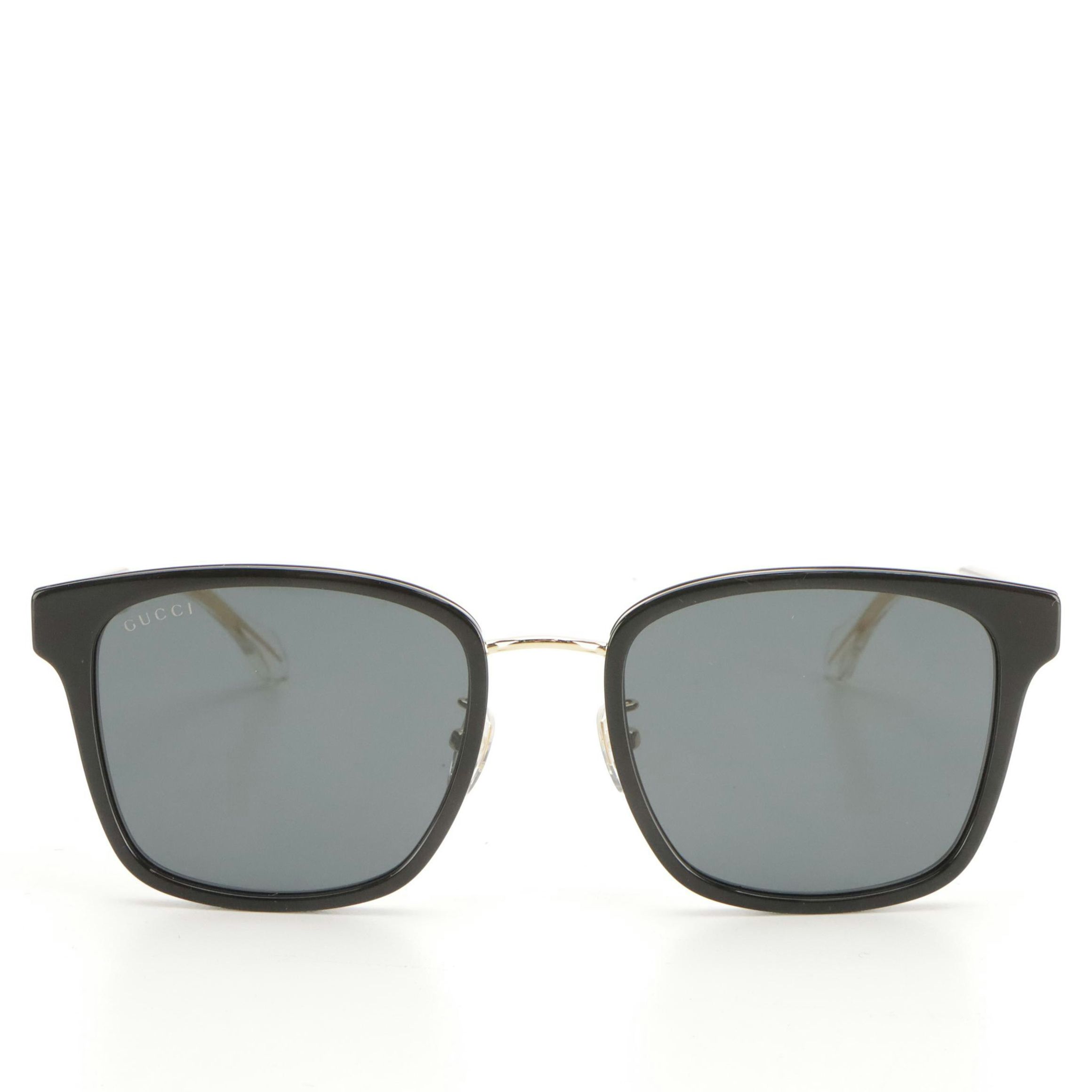 Gucci GG0563SKN Crystal Stem Square Sunglasses with Case