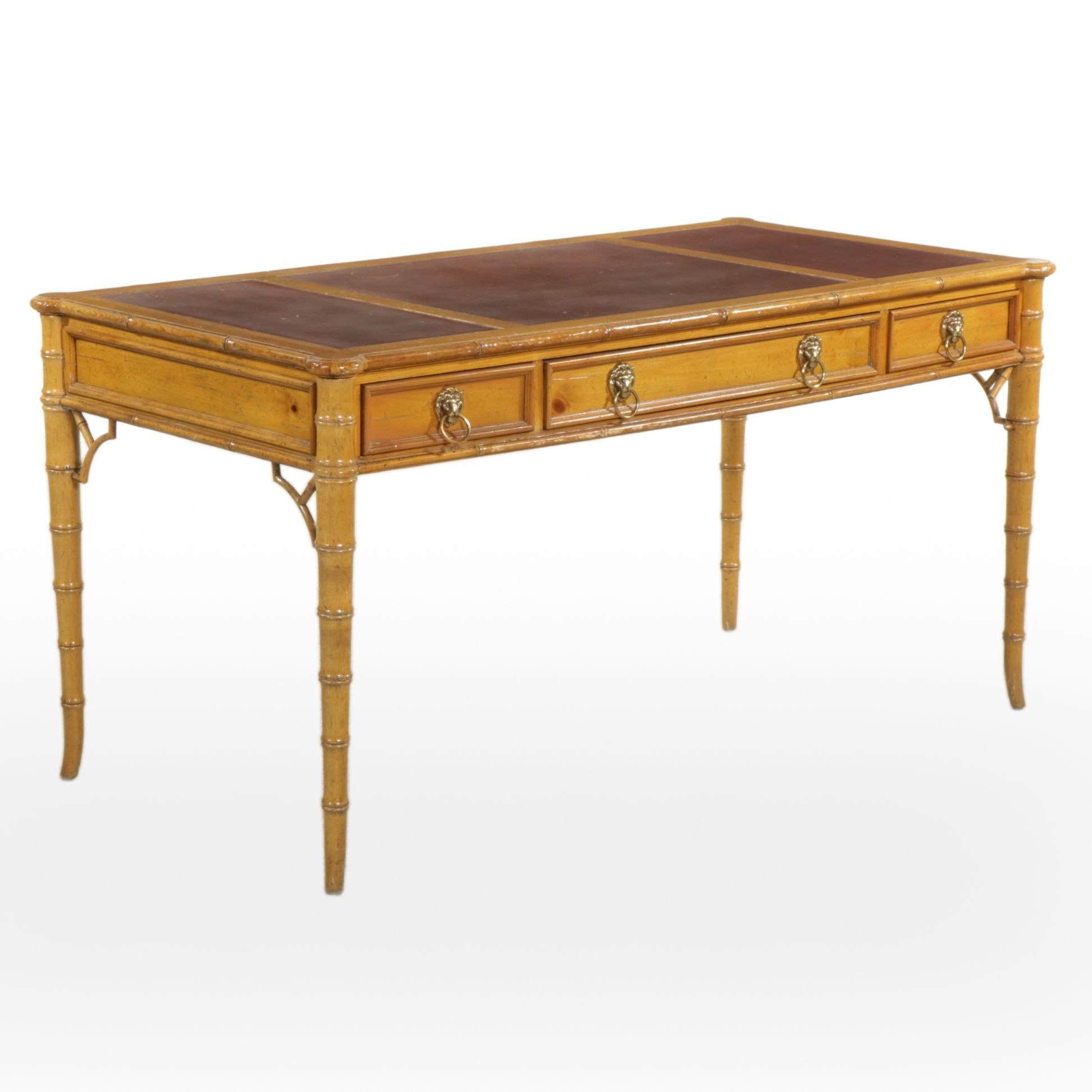 Baker Furniture Chinese Chippendale Writing Desk, Late 20th Century