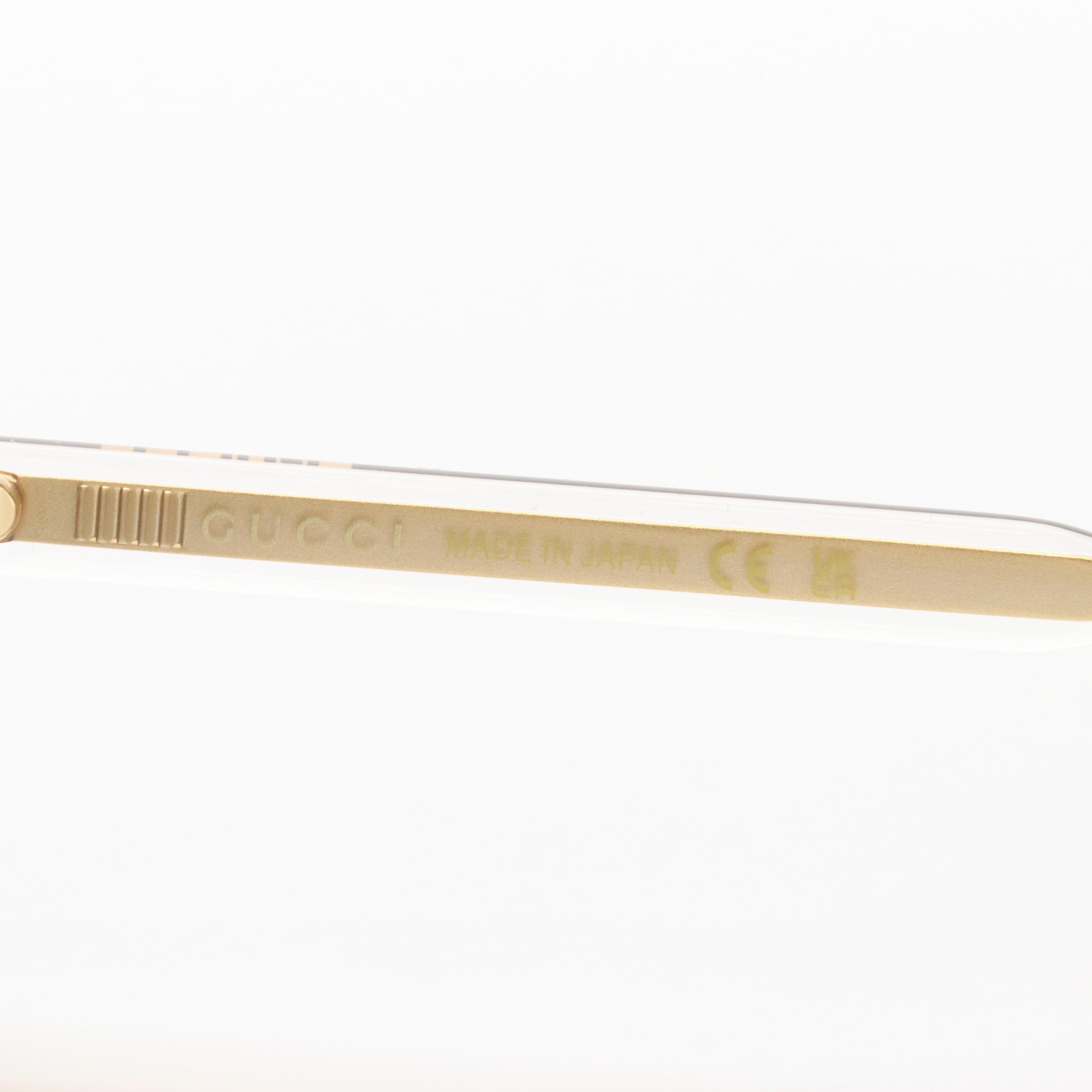 Gucci GG0563SKN Crystal Stem Square Sunglasses with Case