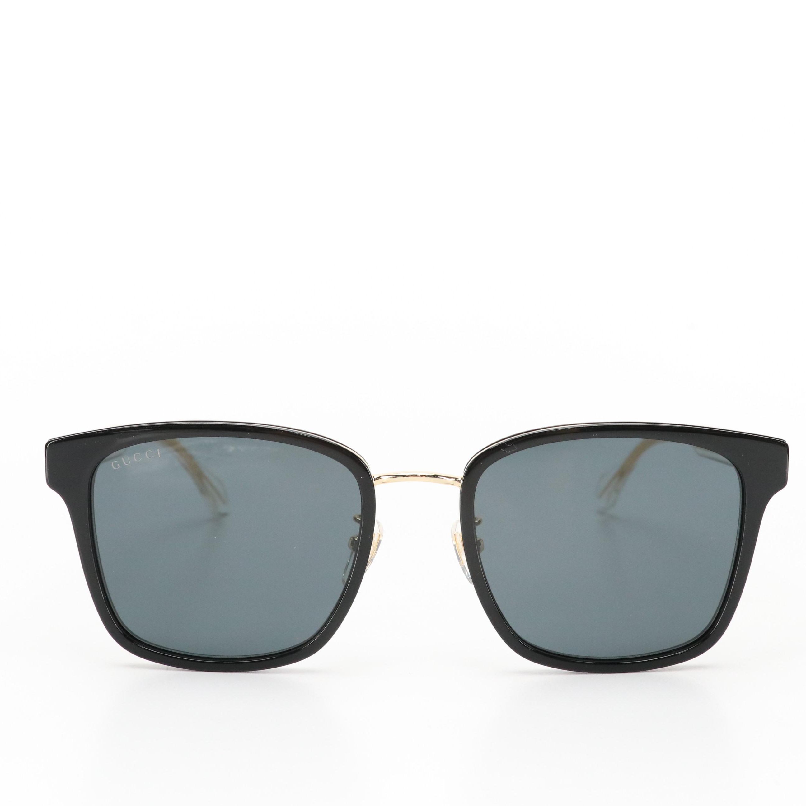 Gucci GG0563SKN Crystal Stem Square Sunglasses with Case