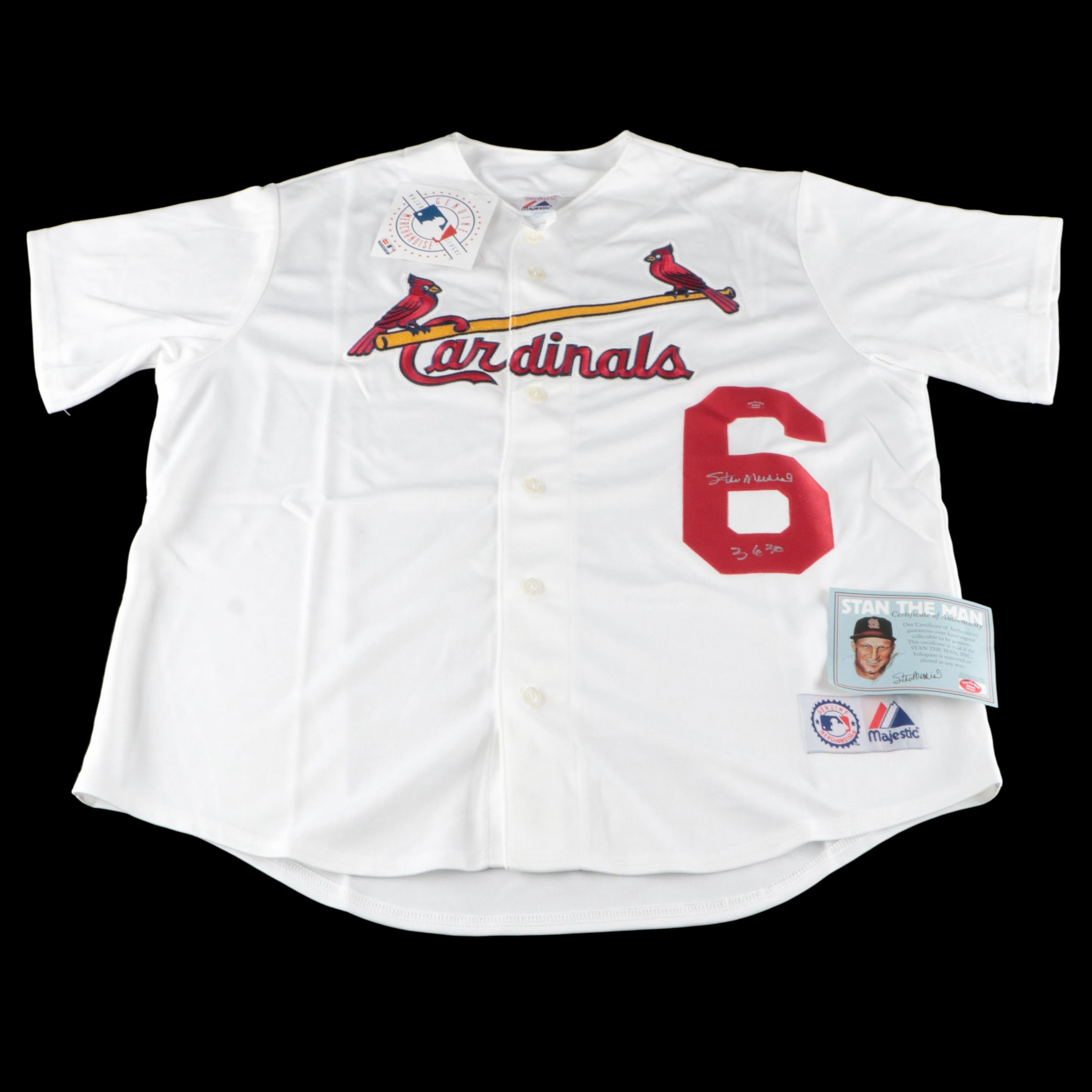 Stan Musial Signed St. Louis Cardinals Majestic Baseball Jersey