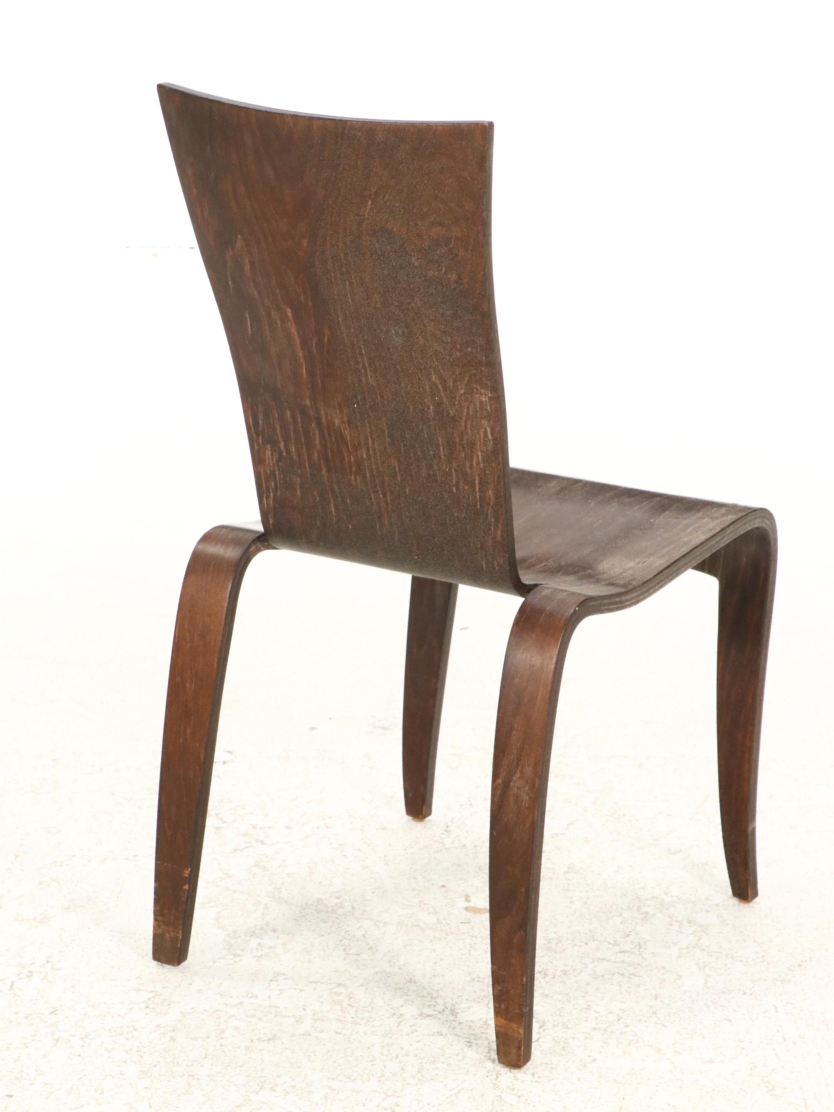 Five Modernist Bentwood Side Chairs, Mid to Late 20th Century
