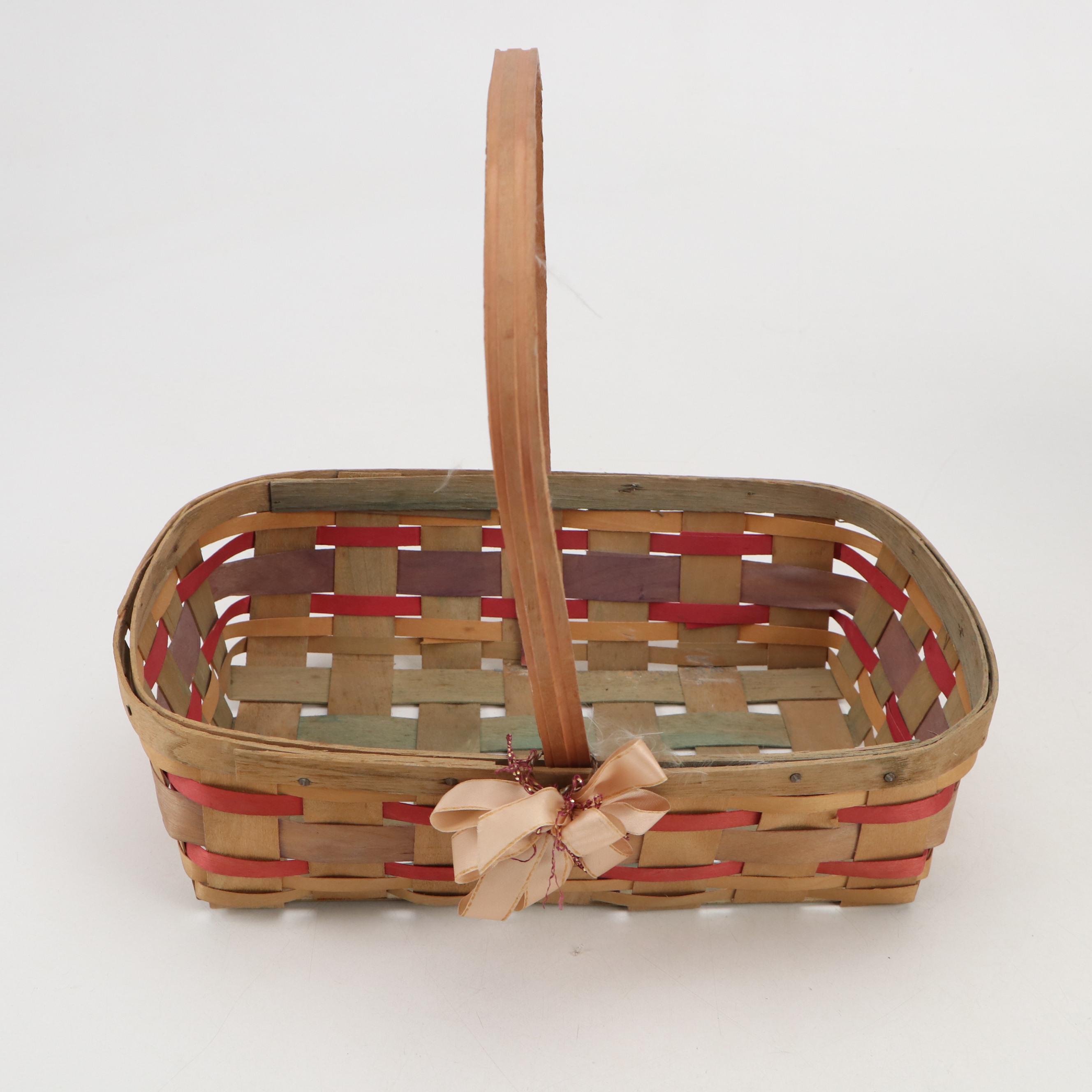 Wicker Woven and Split Wood Baskets with Other Decor, 20th Century