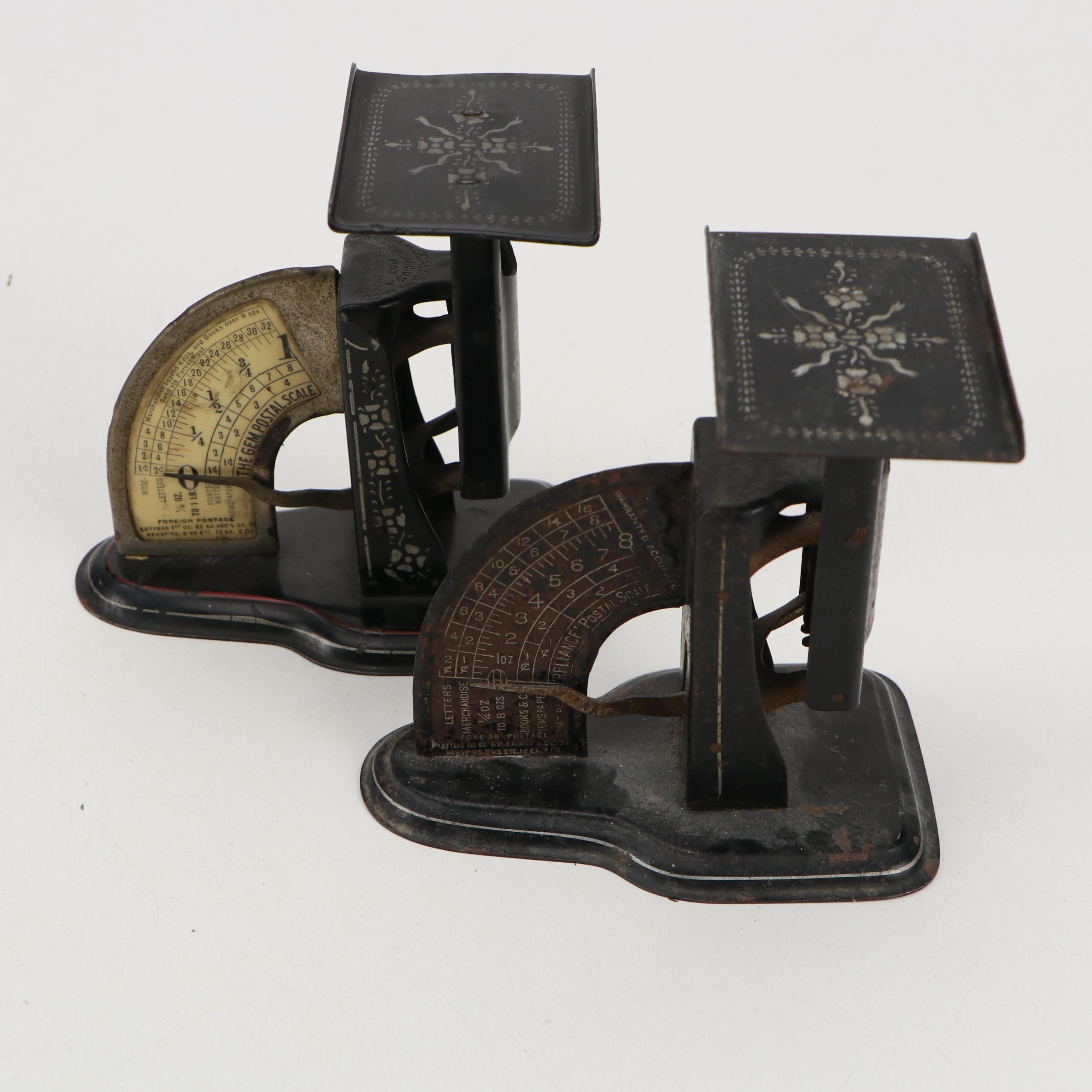 Colebrookdale and Other Sad Iron, Pair of Reliance Postal Scales, Antique