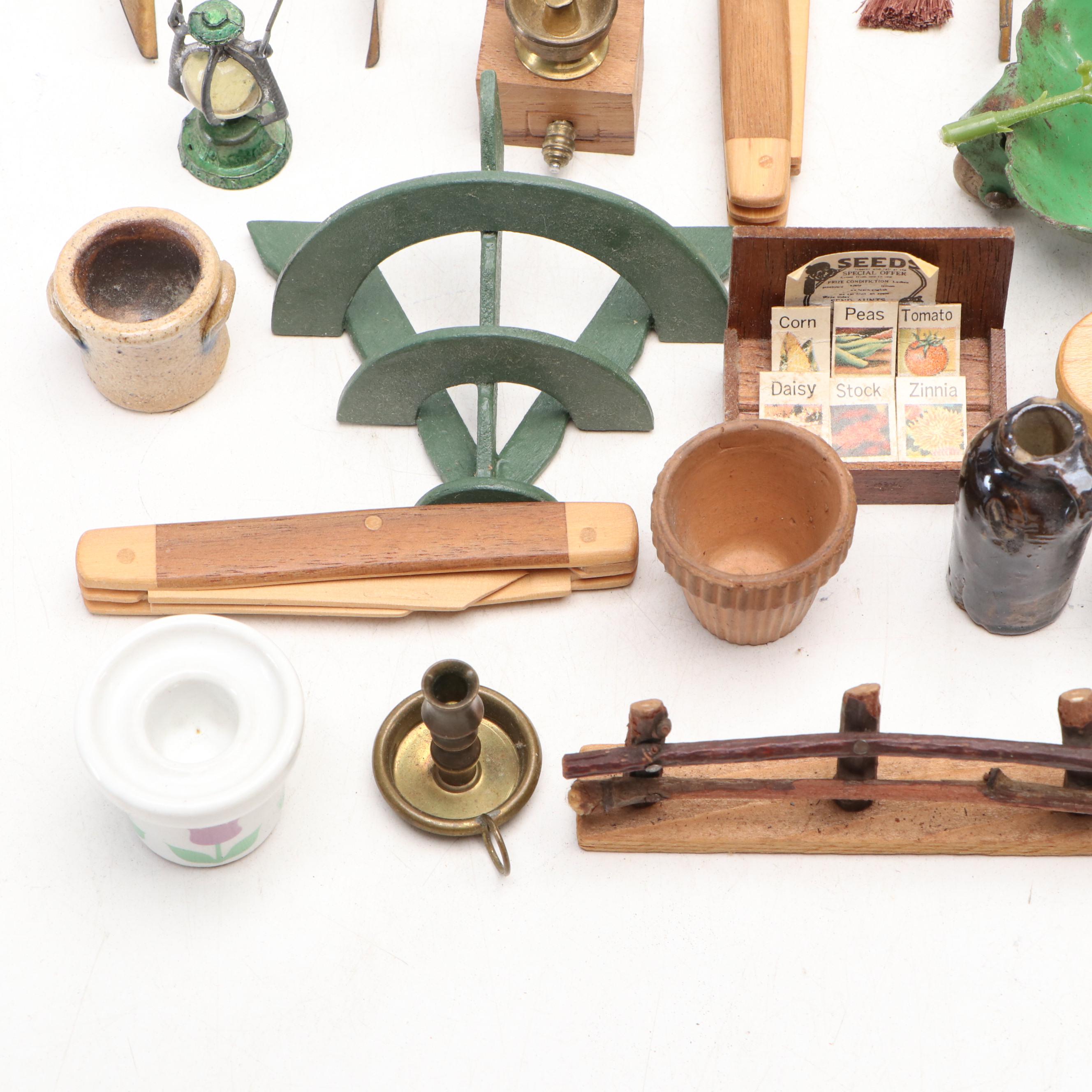 Vintage Americana Dollhouse Miniature Gardening Accessories