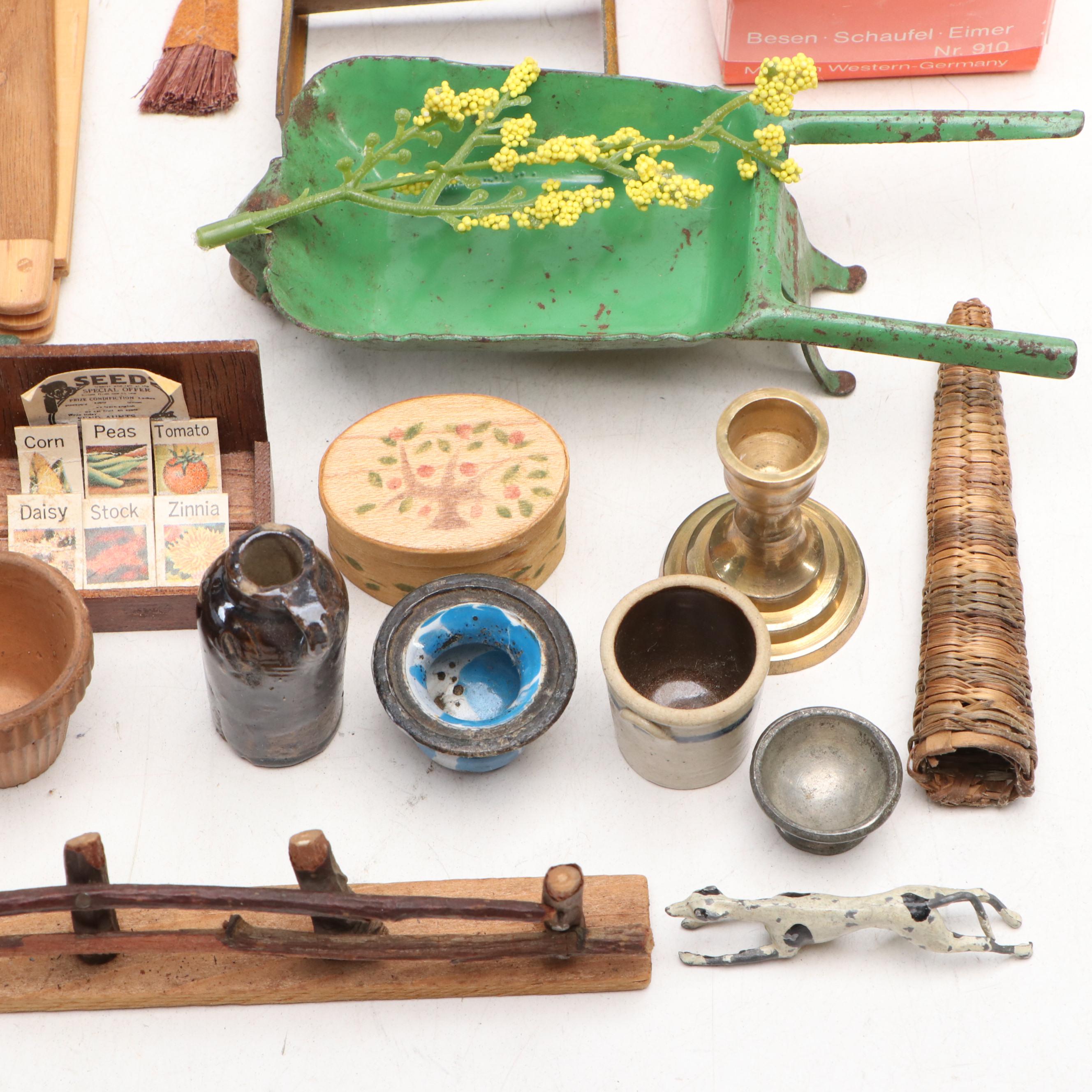 Vintage Americana Dollhouse Miniature Gardening Accessories