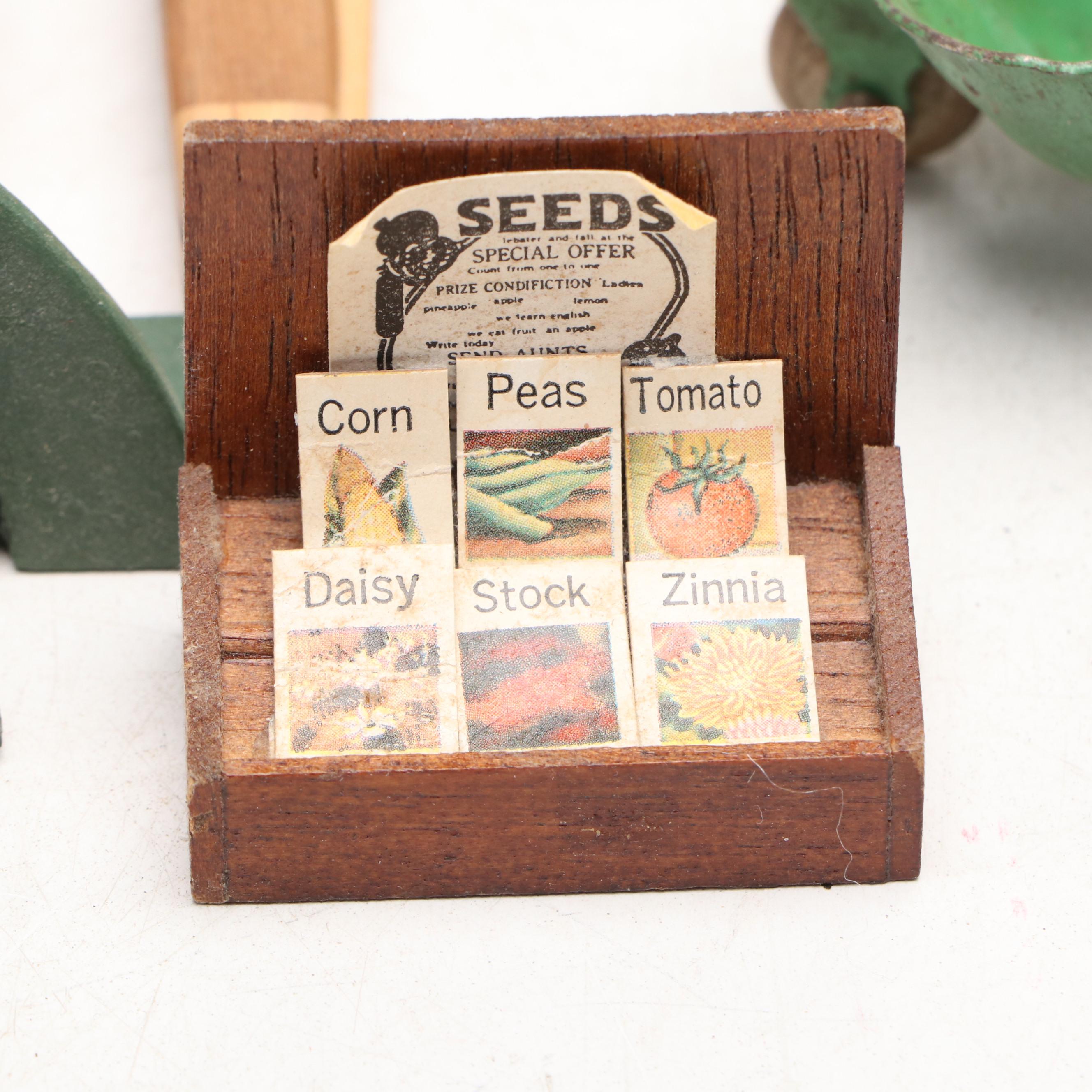 Vintage Americana Dollhouse Miniature Gardening Accessories