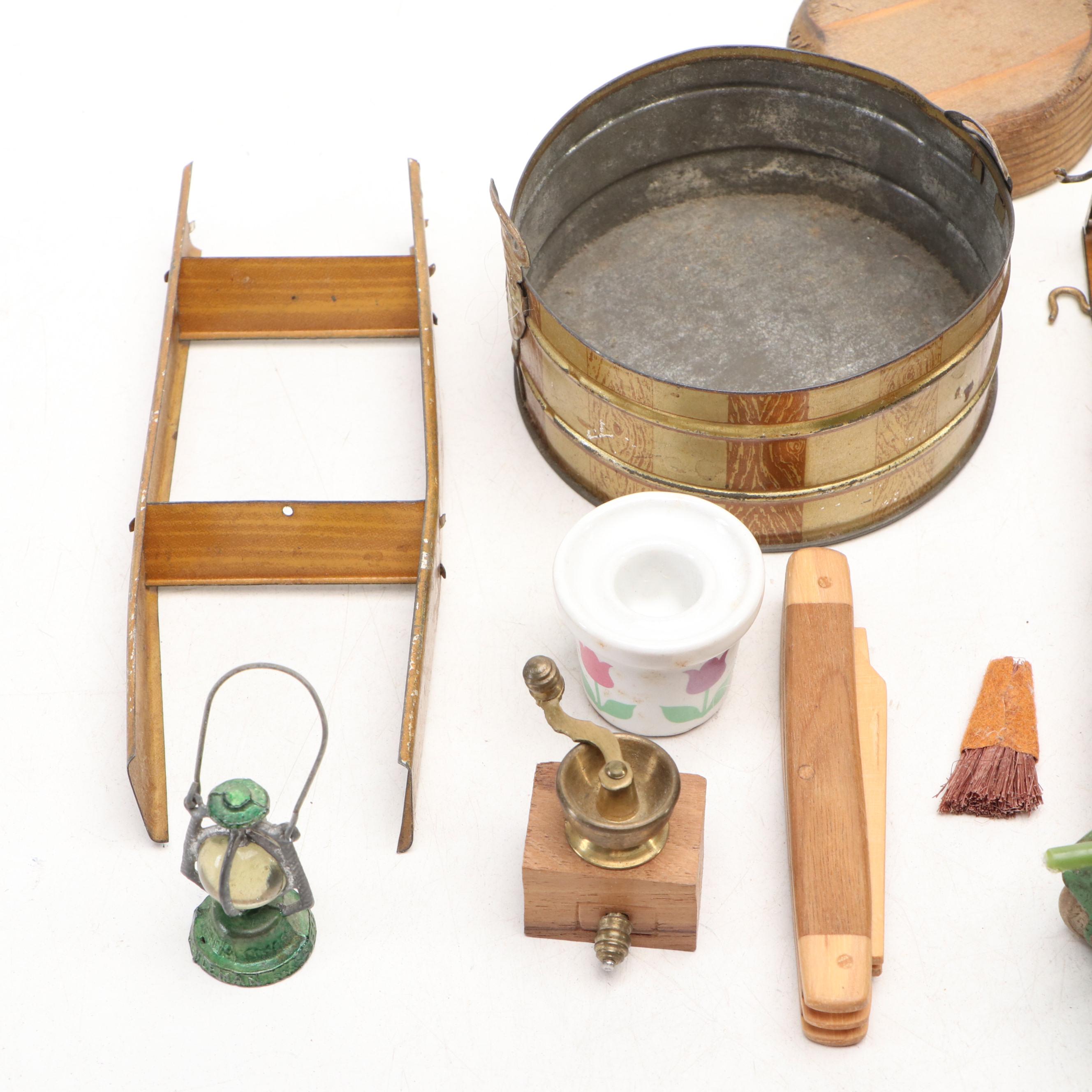 Vintage Americana Dollhouse Miniature Gardening Accessories