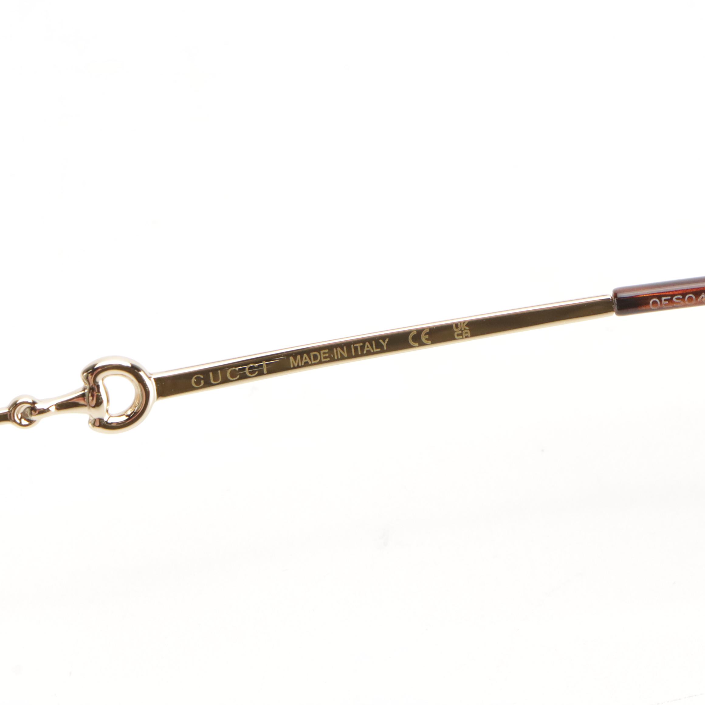 Gucci GG0882SA 001 Square Horsebit Sunglasses in Case