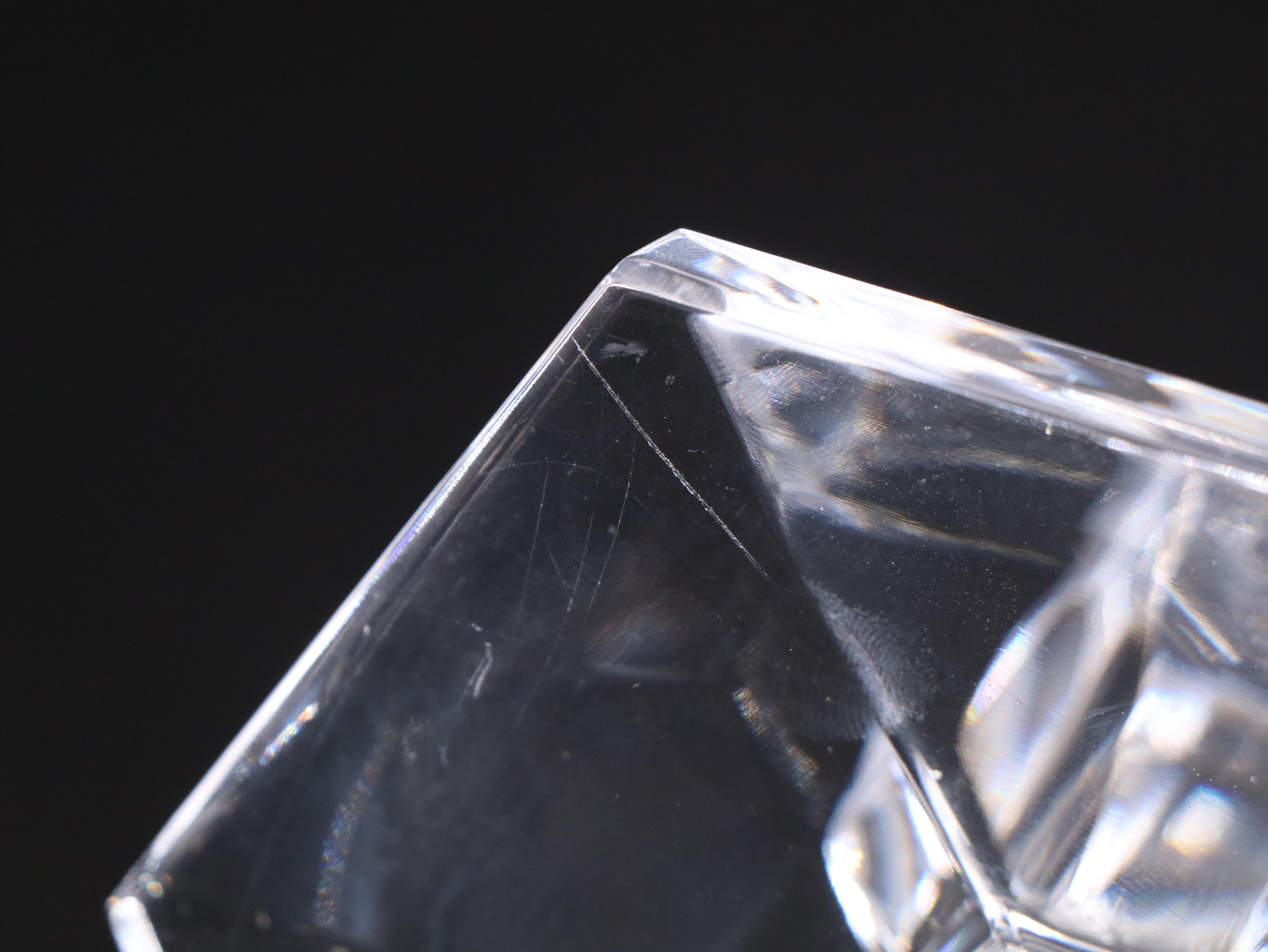 Val St. Lambert "Gardenia" Crystal Candle Holders and Victorian EAPG Terrier Box