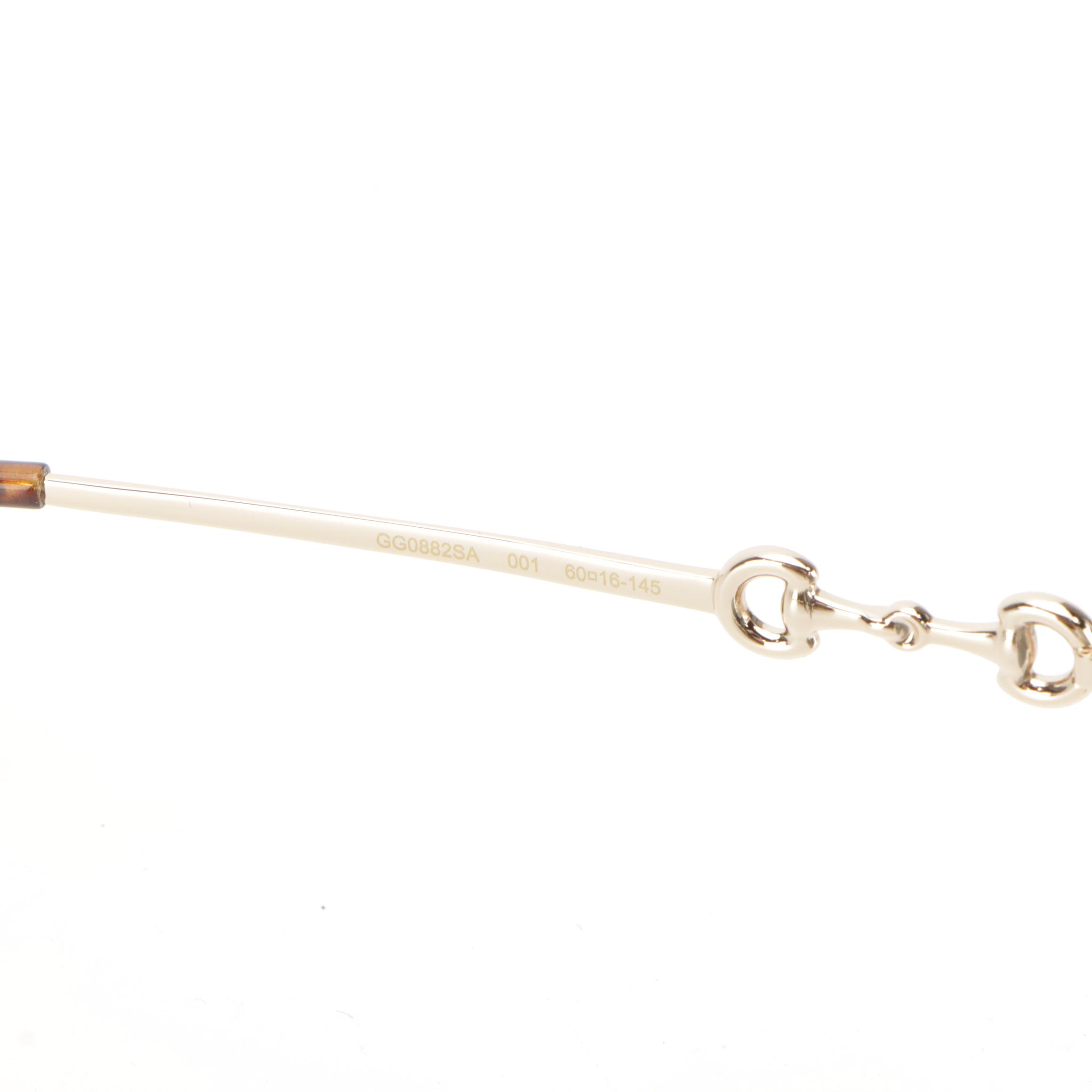 Gucci GG0882SA 001 Square Horsebit Sunglasses in Case