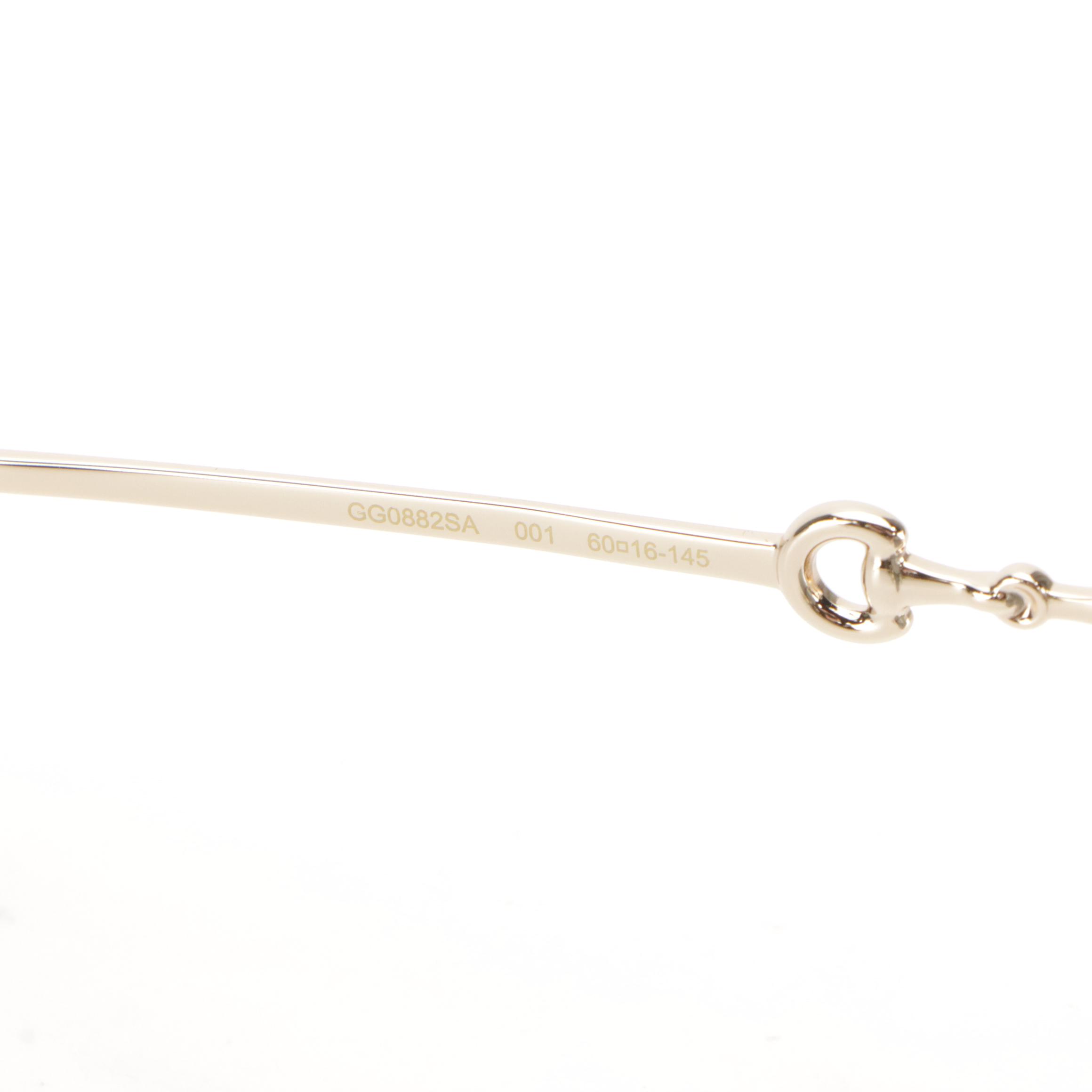 Gucci GG0882SA 001 Square Horsebit Sunglasses in Case